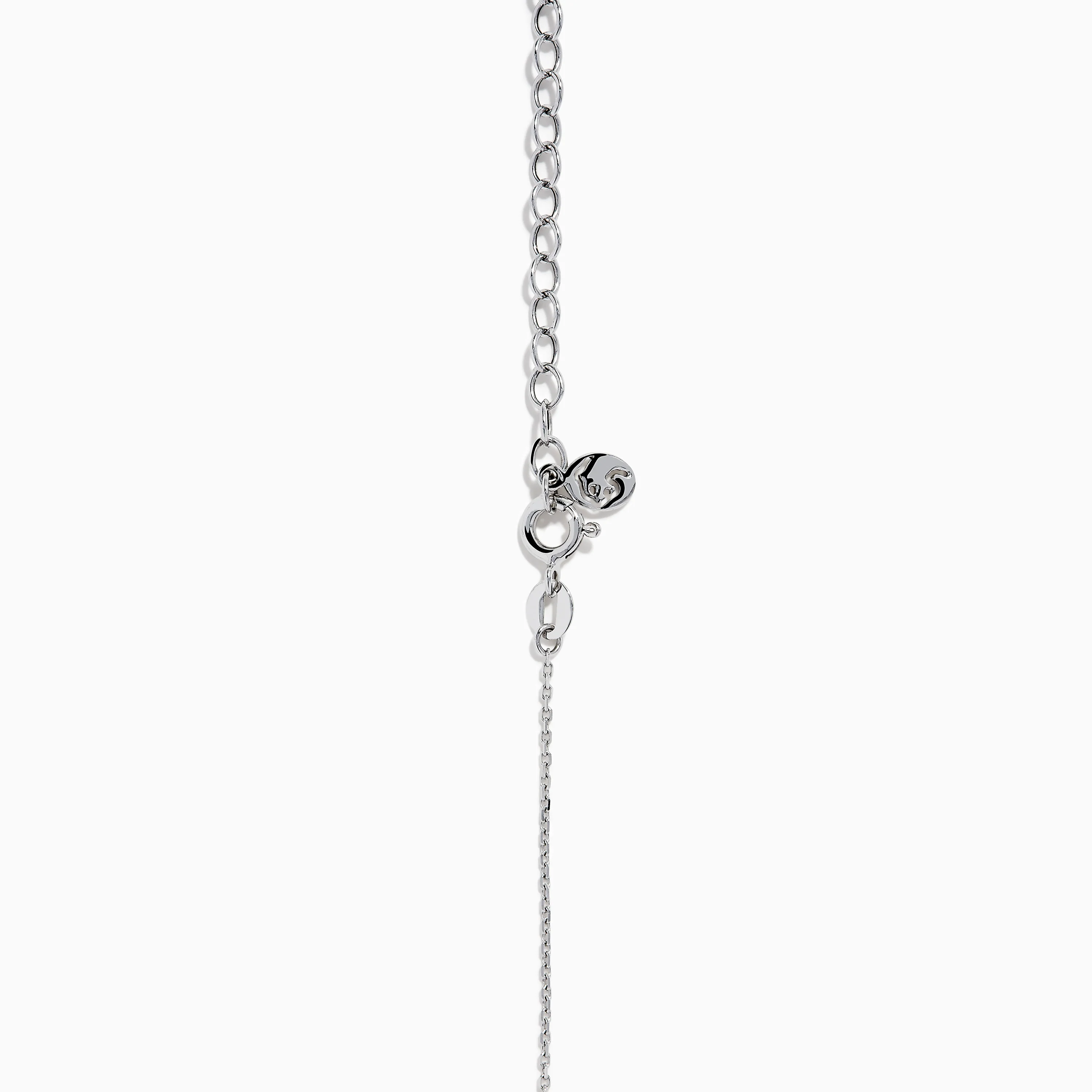14K Two Tone Gold Diamond Solitaire Necklace - Image 4