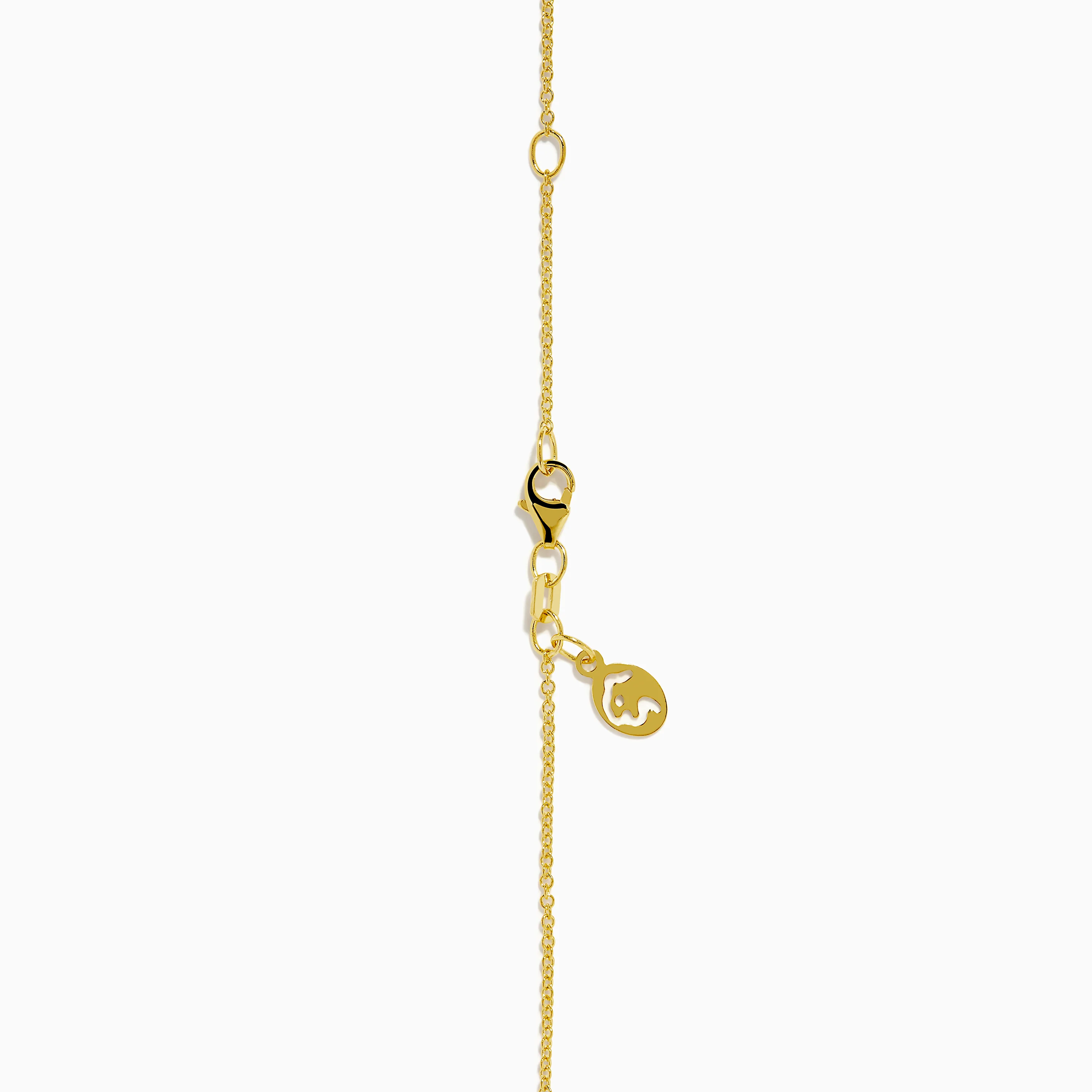 14K Two Tone Gold Yellow and White Diamond Pave Crossover Pendant - Image 4