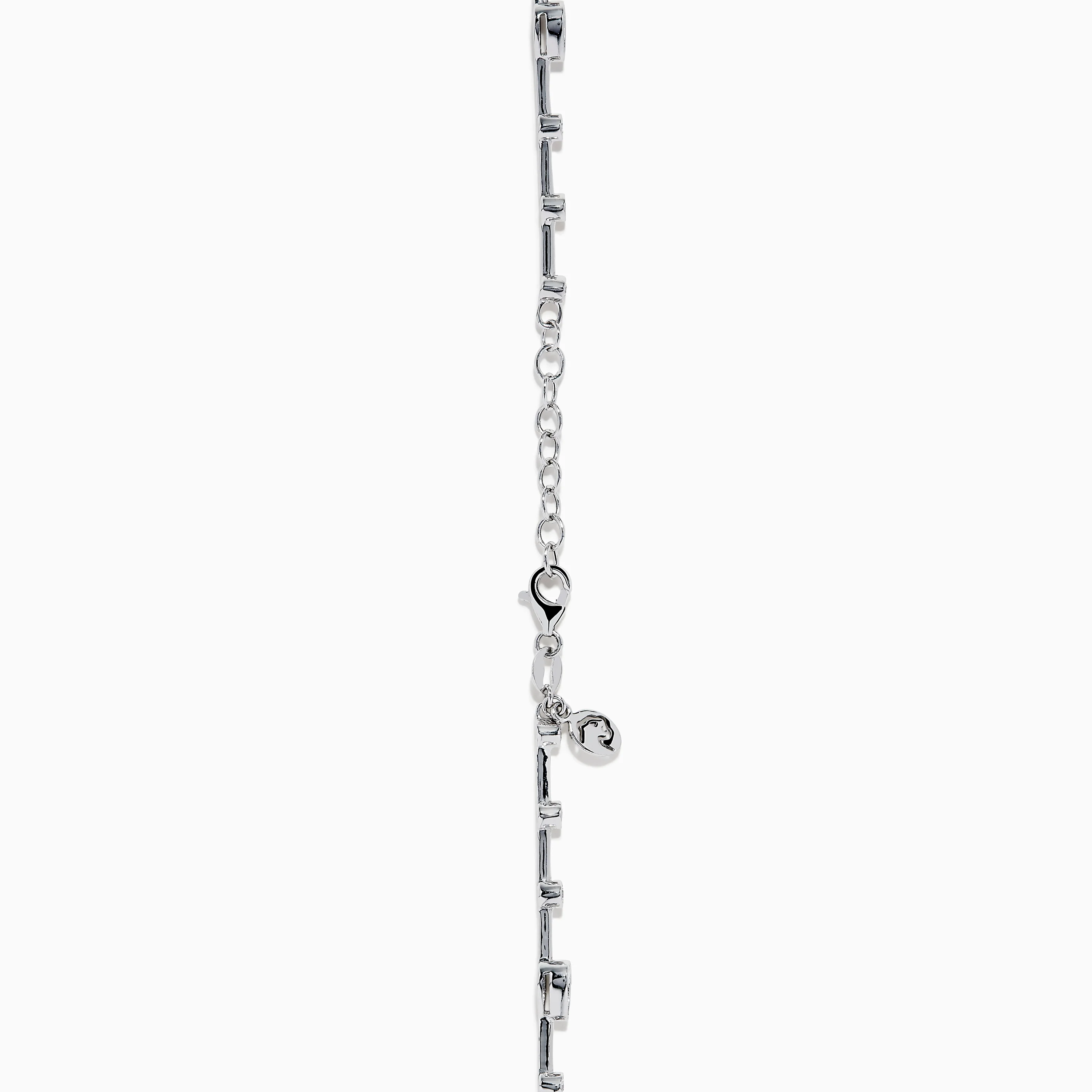 14K White Gold Diamond Station Bracelet - Image 4