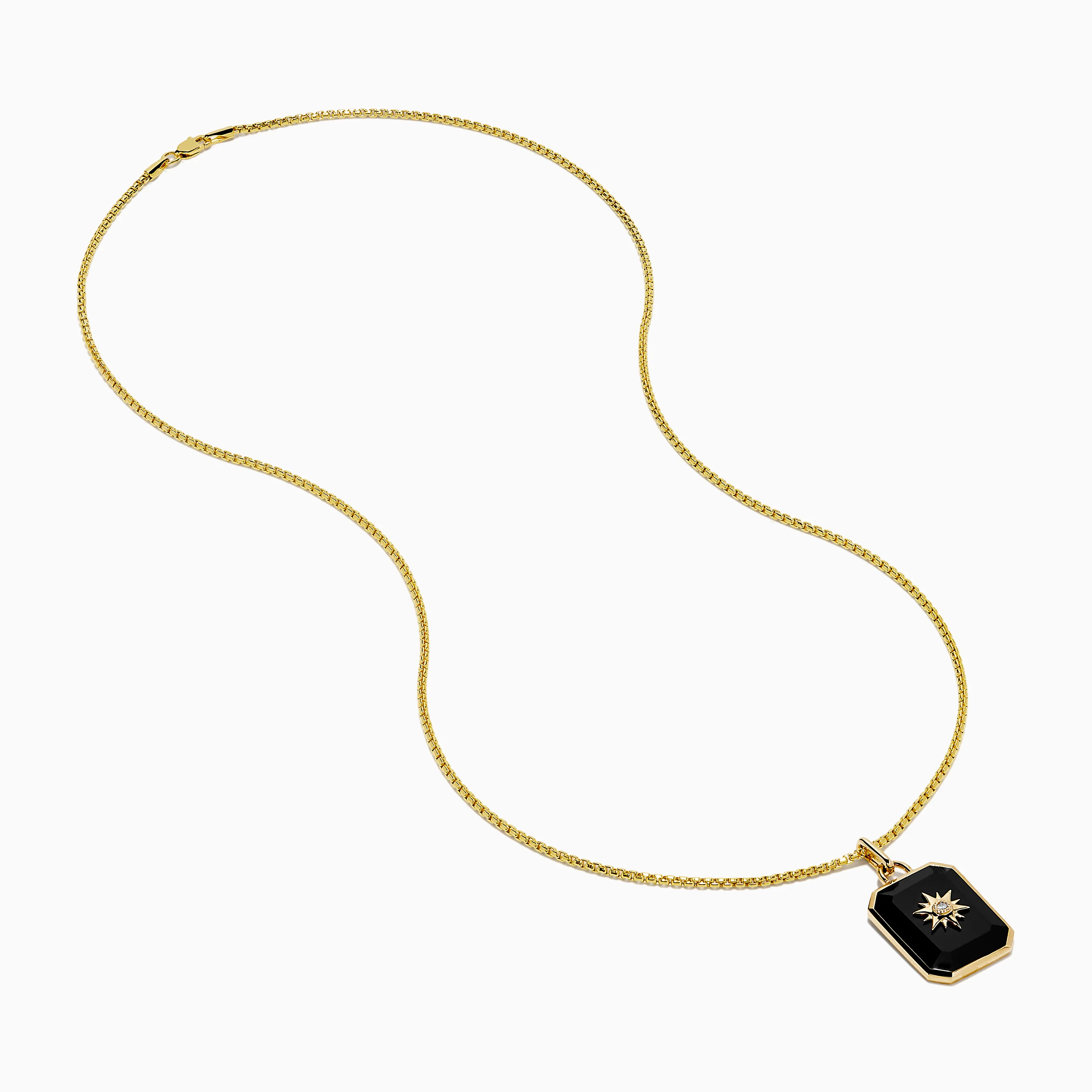 14K Yellow Gold Agate and Diamond Pendant - Image 2