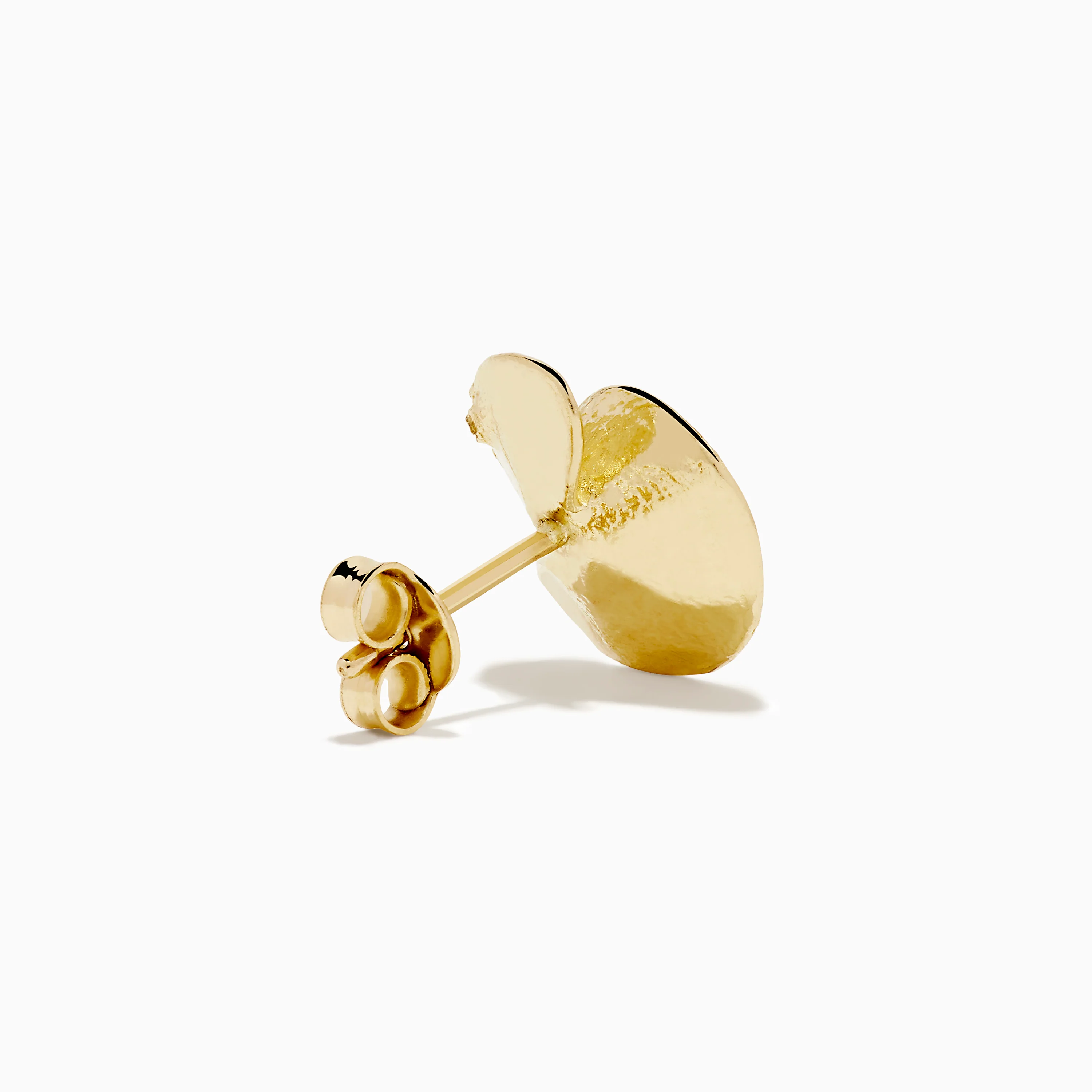 14K Yellow Gold and Diamond Flower Stud Earrings - Image 4