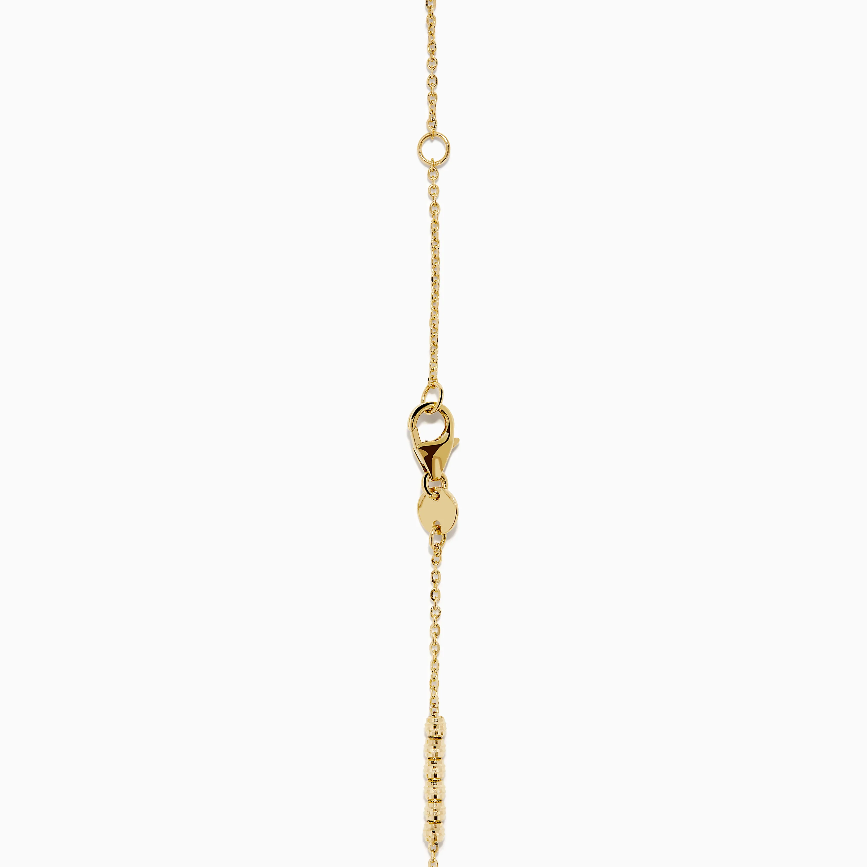 14K Yellow Gold Beaded Station Anklet - Image 4