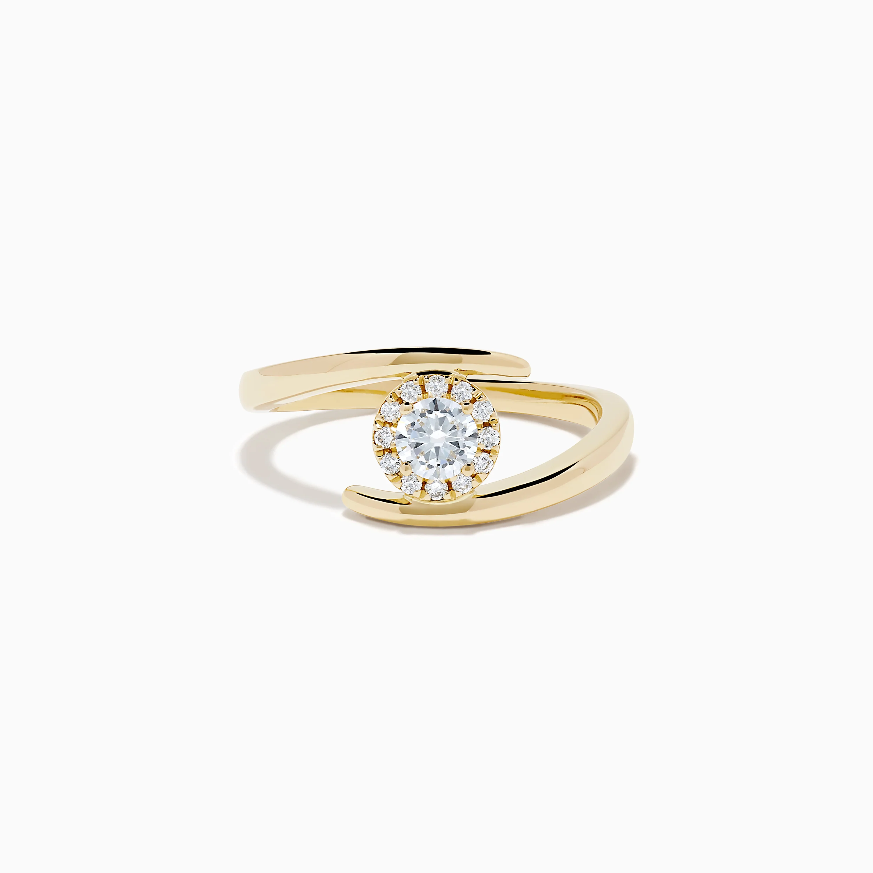 14K Yellow Gold Channel Set Diamond Bouquet Ring