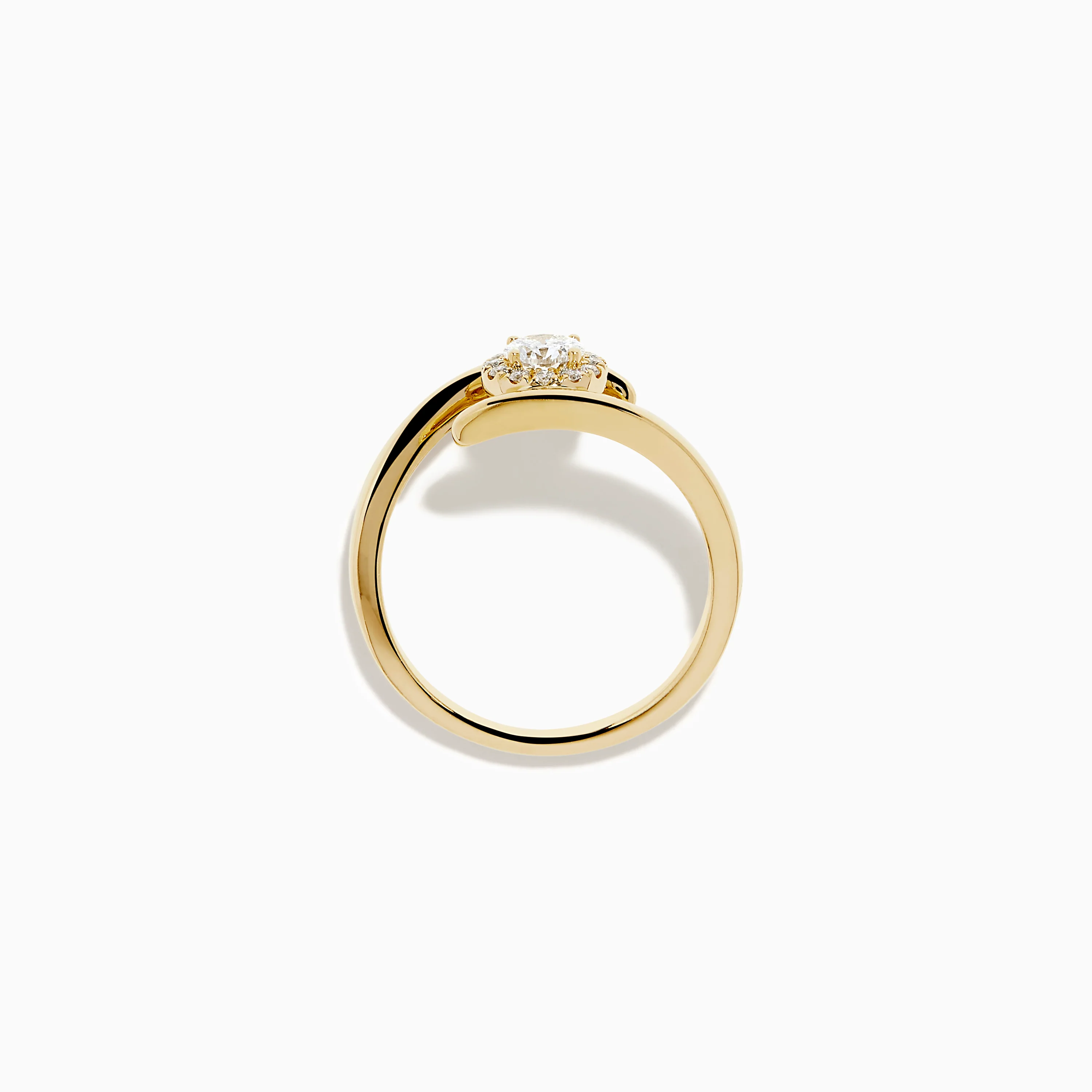 14K Yellow Gold Channel Set Diamond Bouquet Ring - Image 3