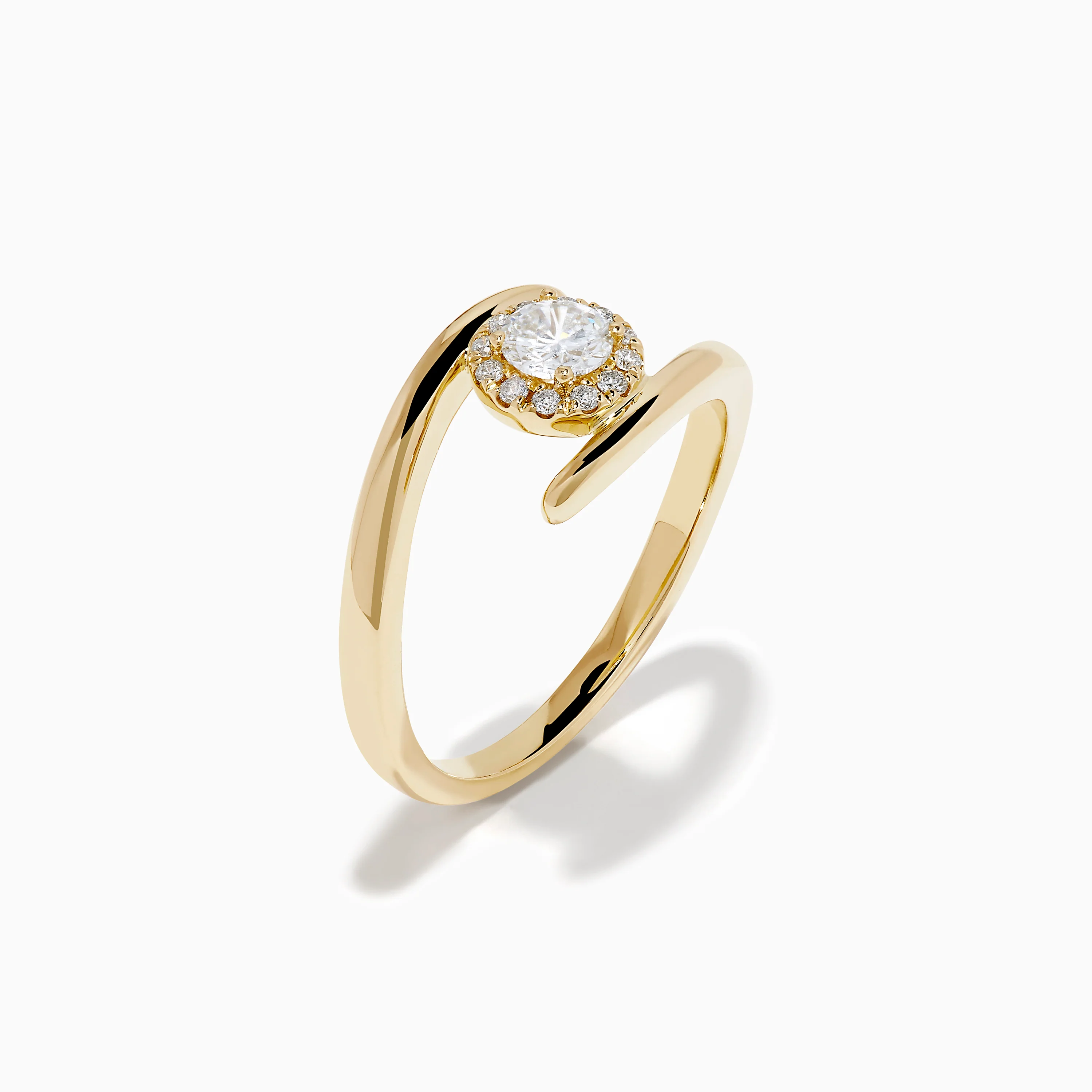 14K Yellow Gold Channel Set Diamond Bouquet Ring - Image 4