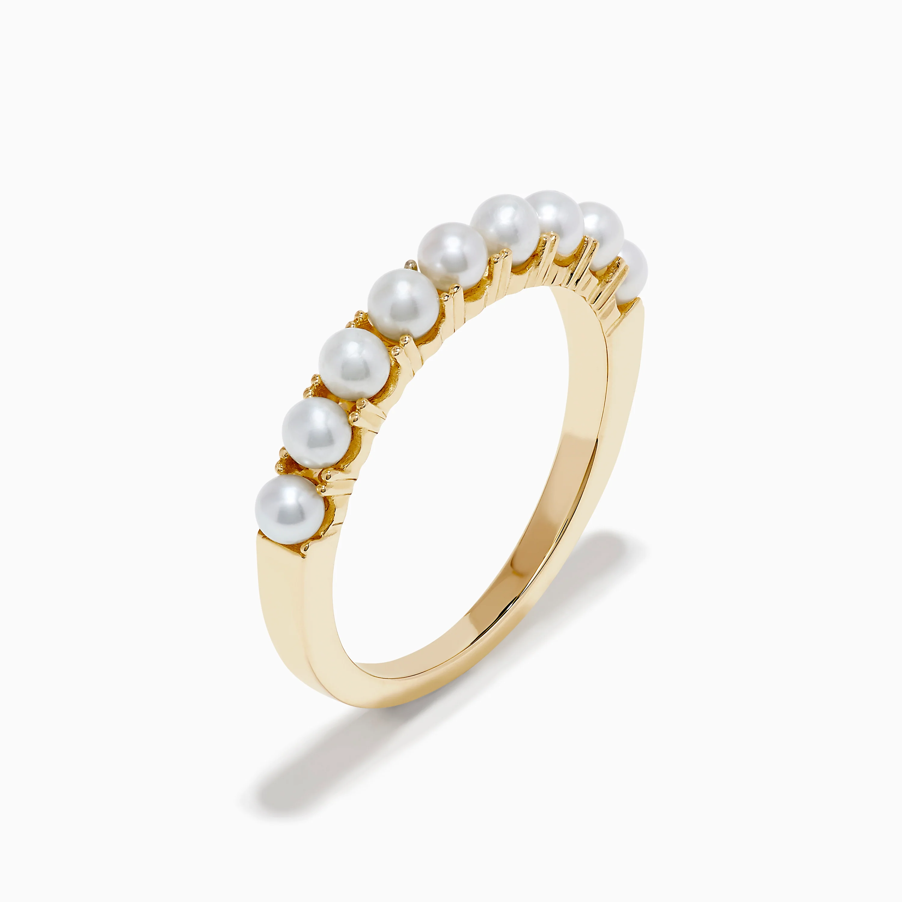 14K Yellow Gold Cultured Fresh Water Pearl Band - Image 4