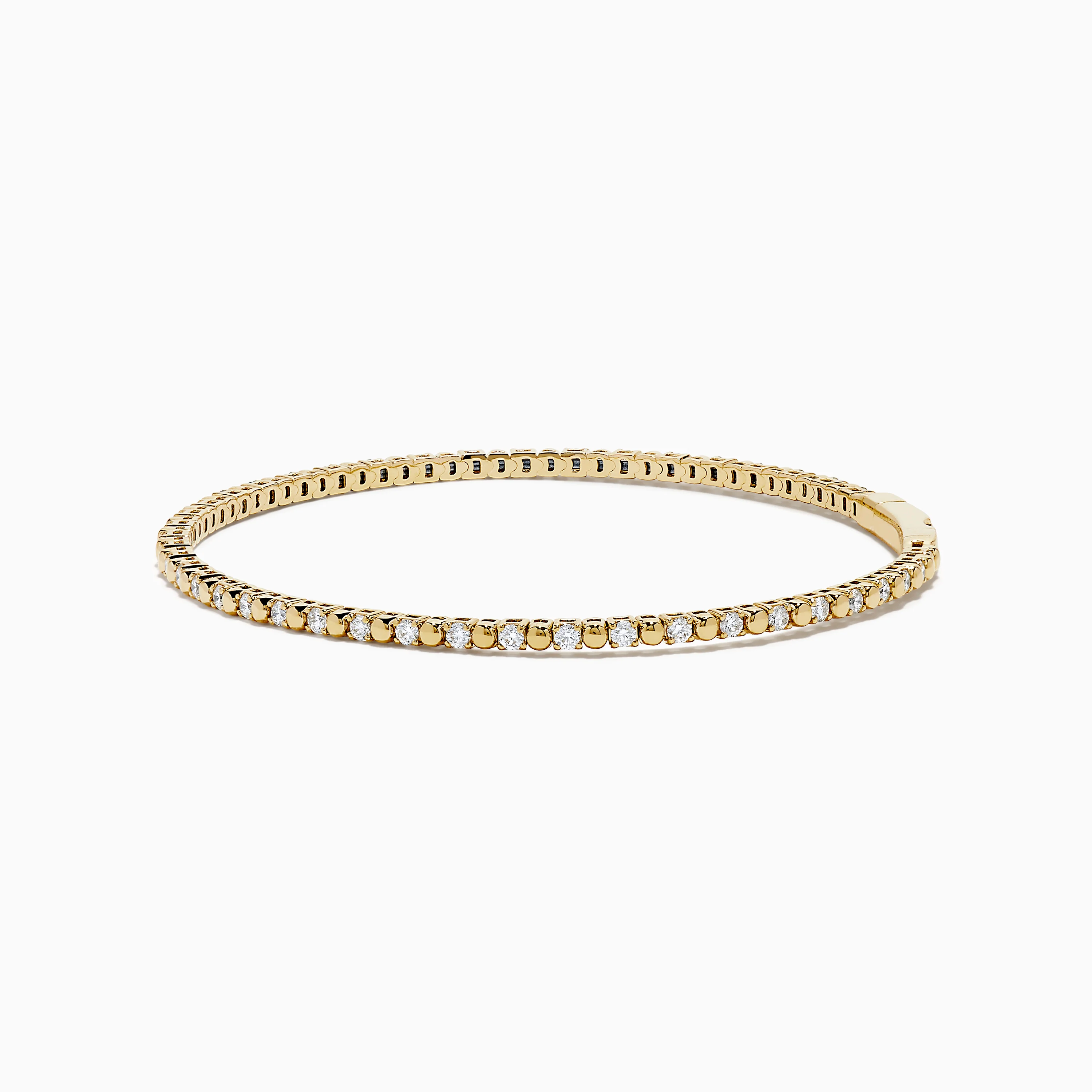 14K Yellow Gold Diamond Flex Bangle - Image 4