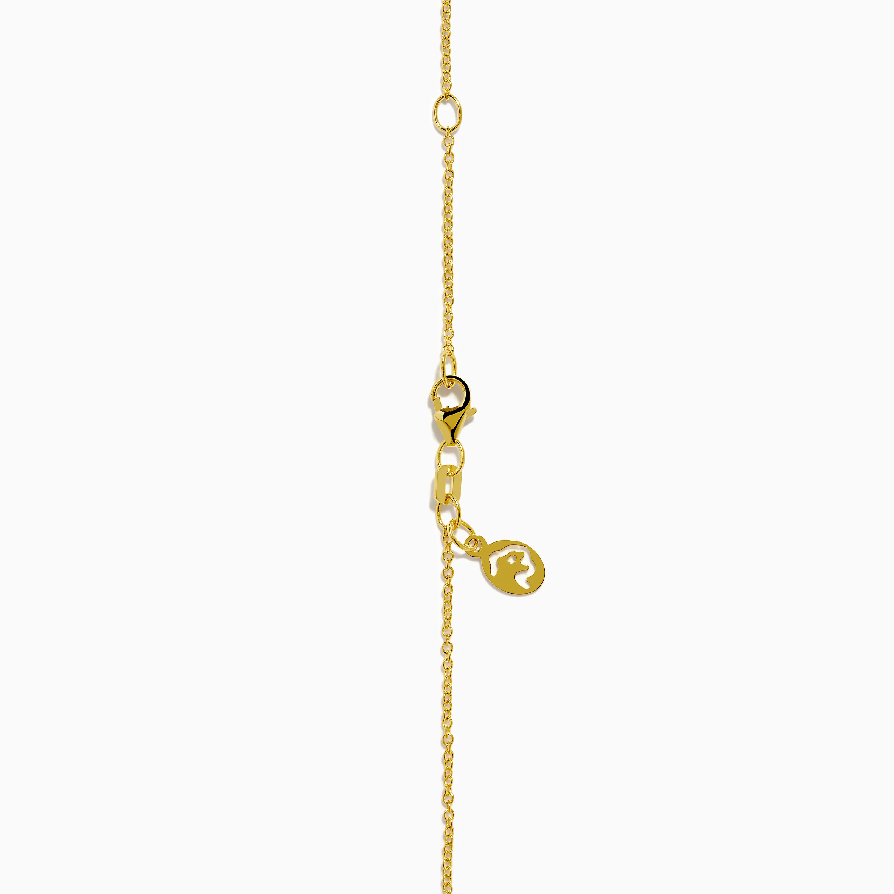 14K Yellow Gold Diamond Love Knot Pendant - Image 4