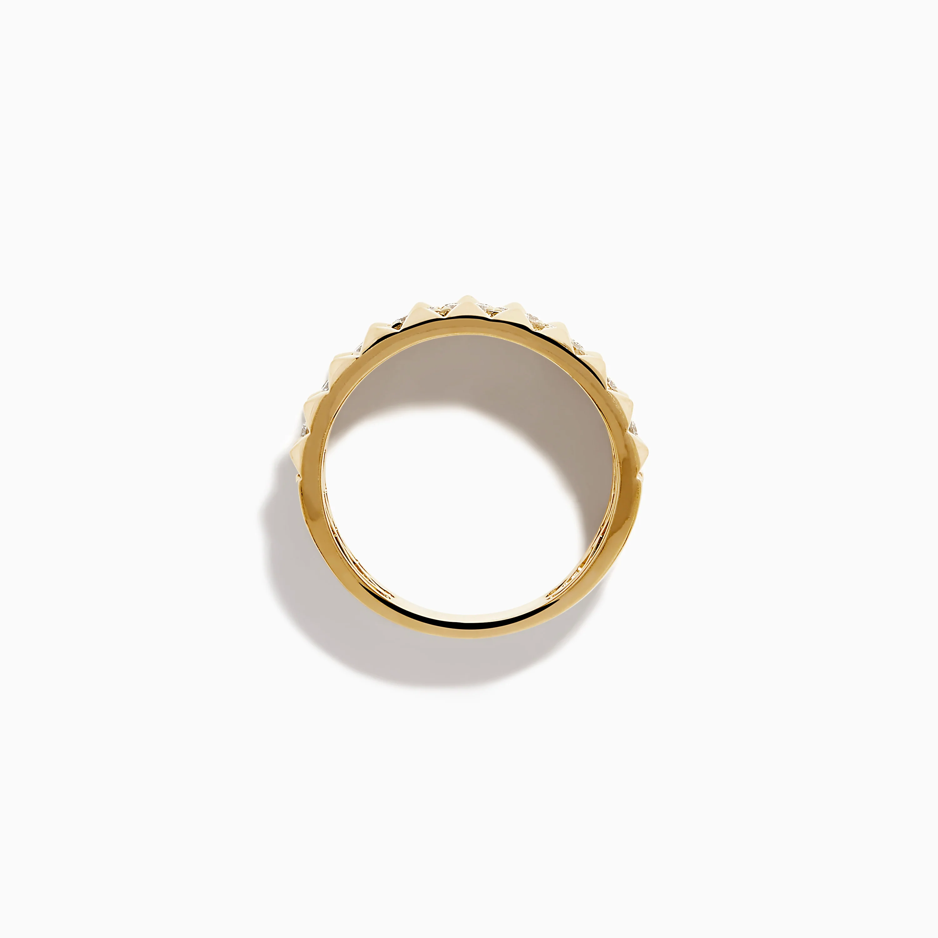14K Yellow Gold Studded Diamond Band - Image 3