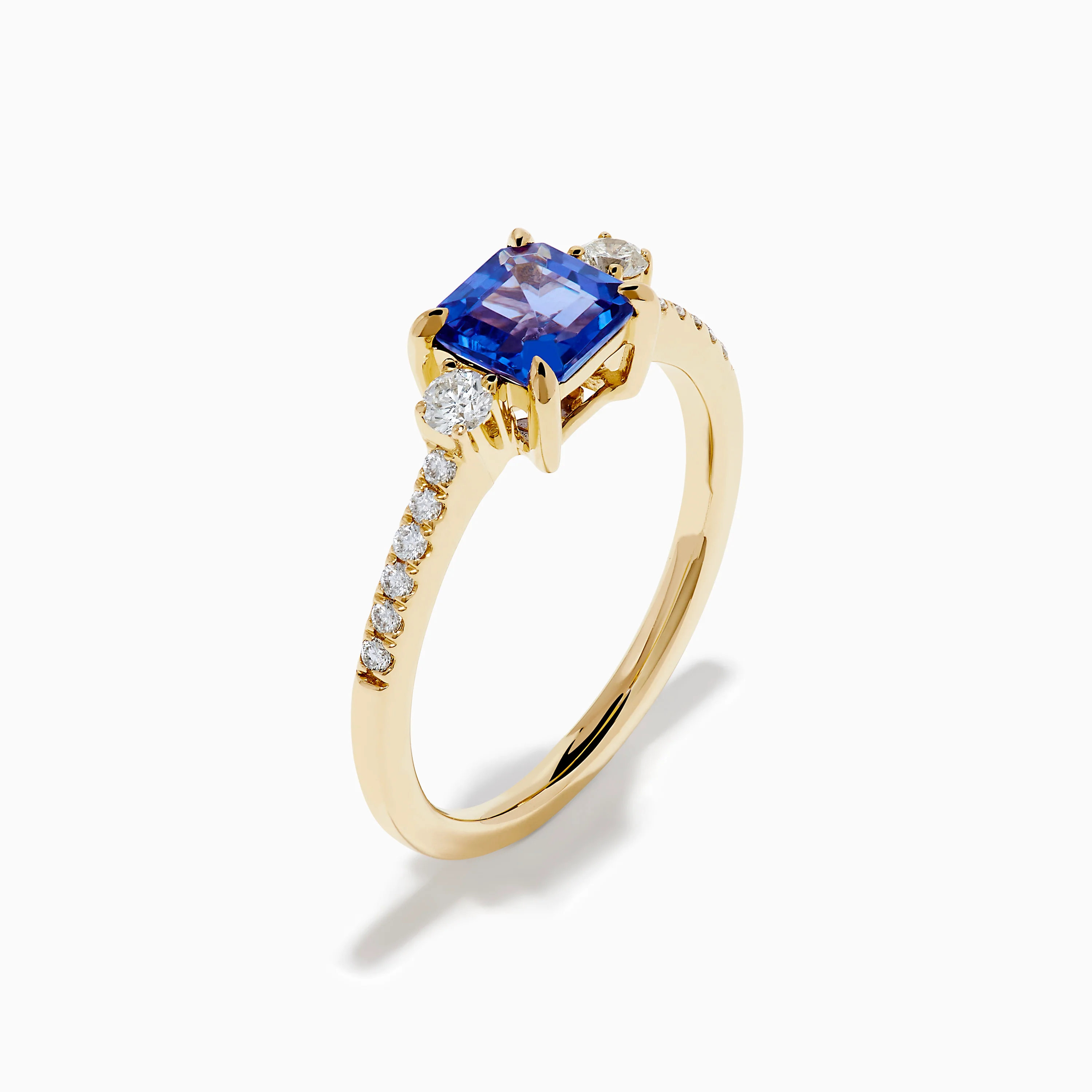 14K Yellow Gold Tanzanite and Diamond Ring - Image 4