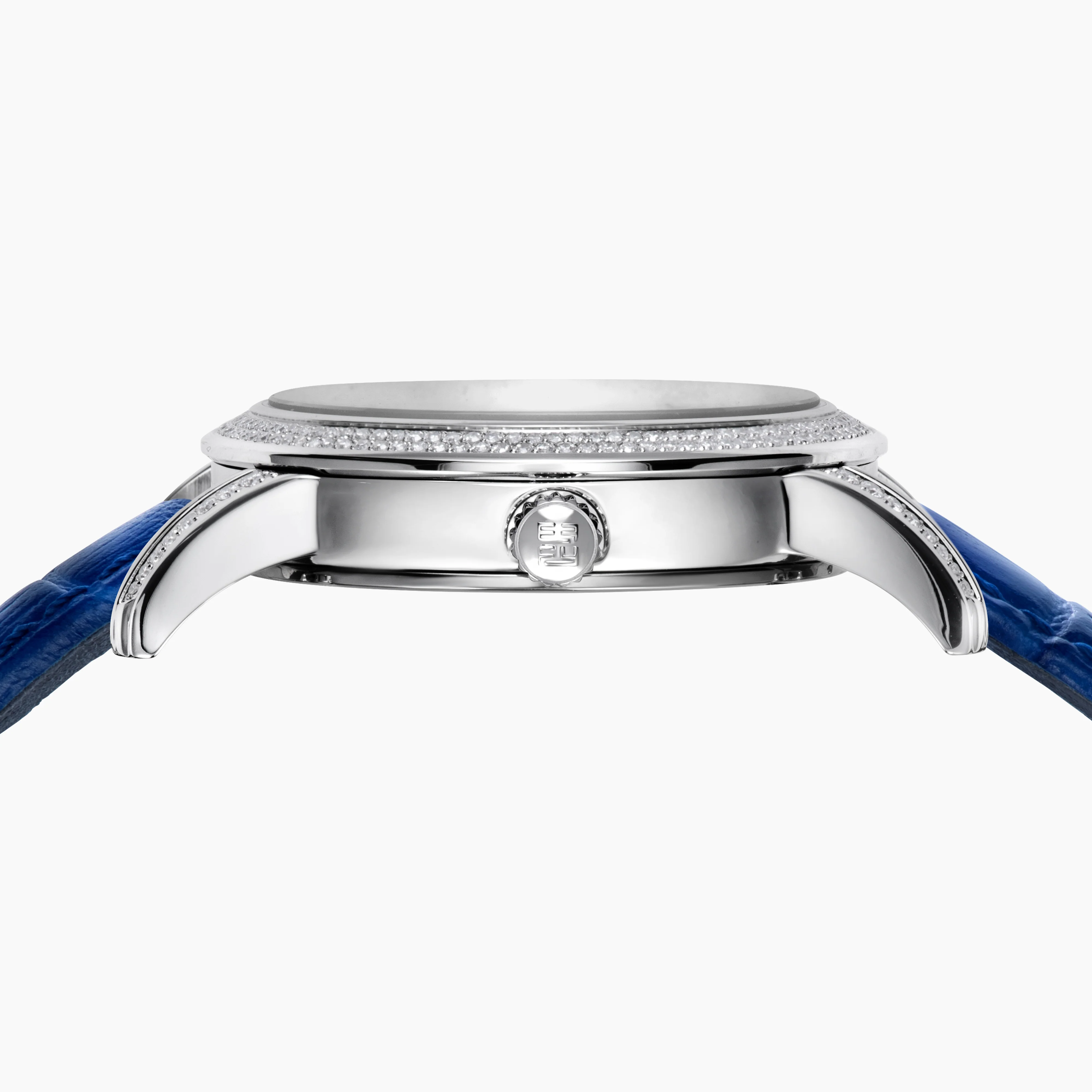 38MM Swiss Made Stainless Steel with Diamonds and Blue Topaz - Image 4