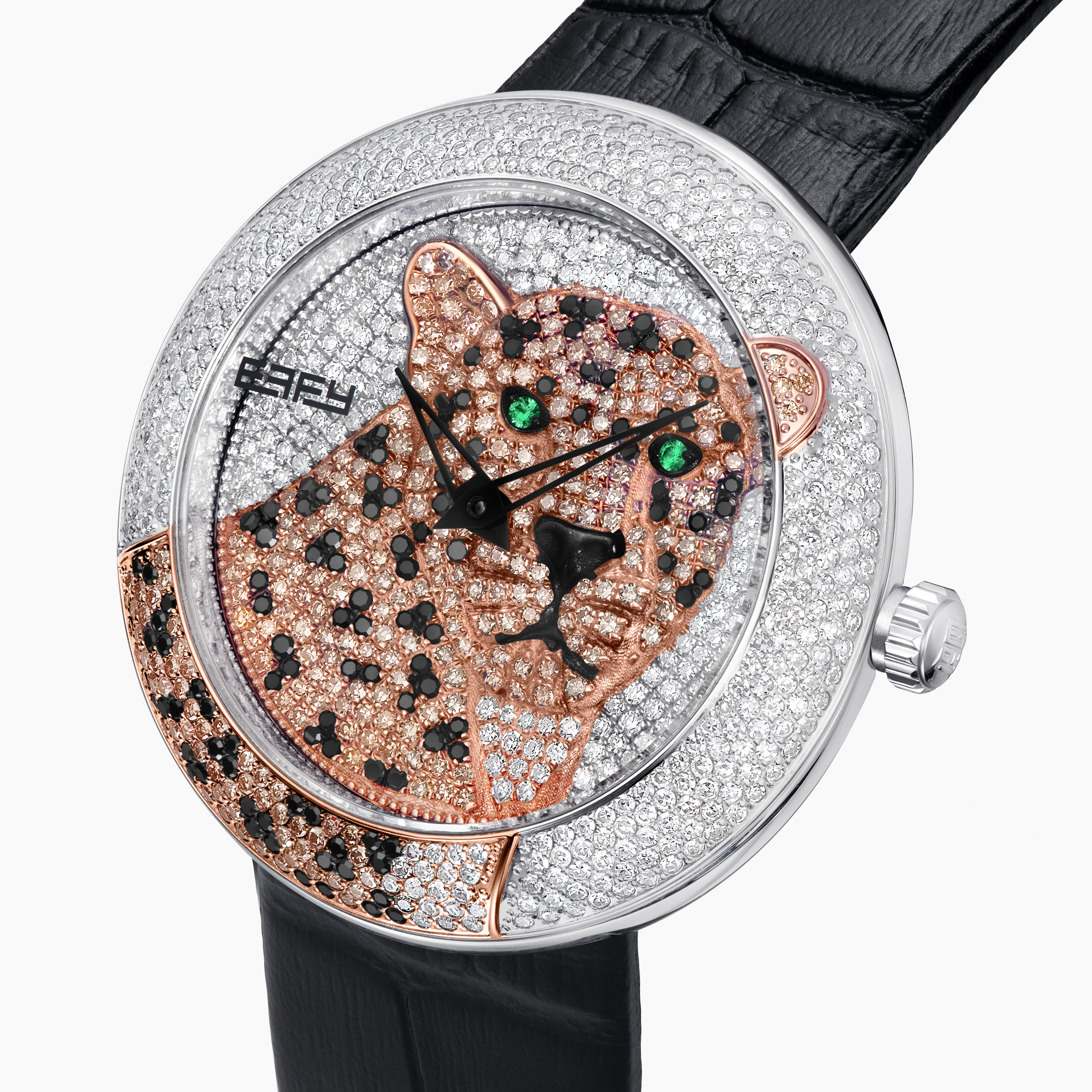 39MM Swiss Made Stainless Steel Signature Panther Watch with Diamonds - Image 3