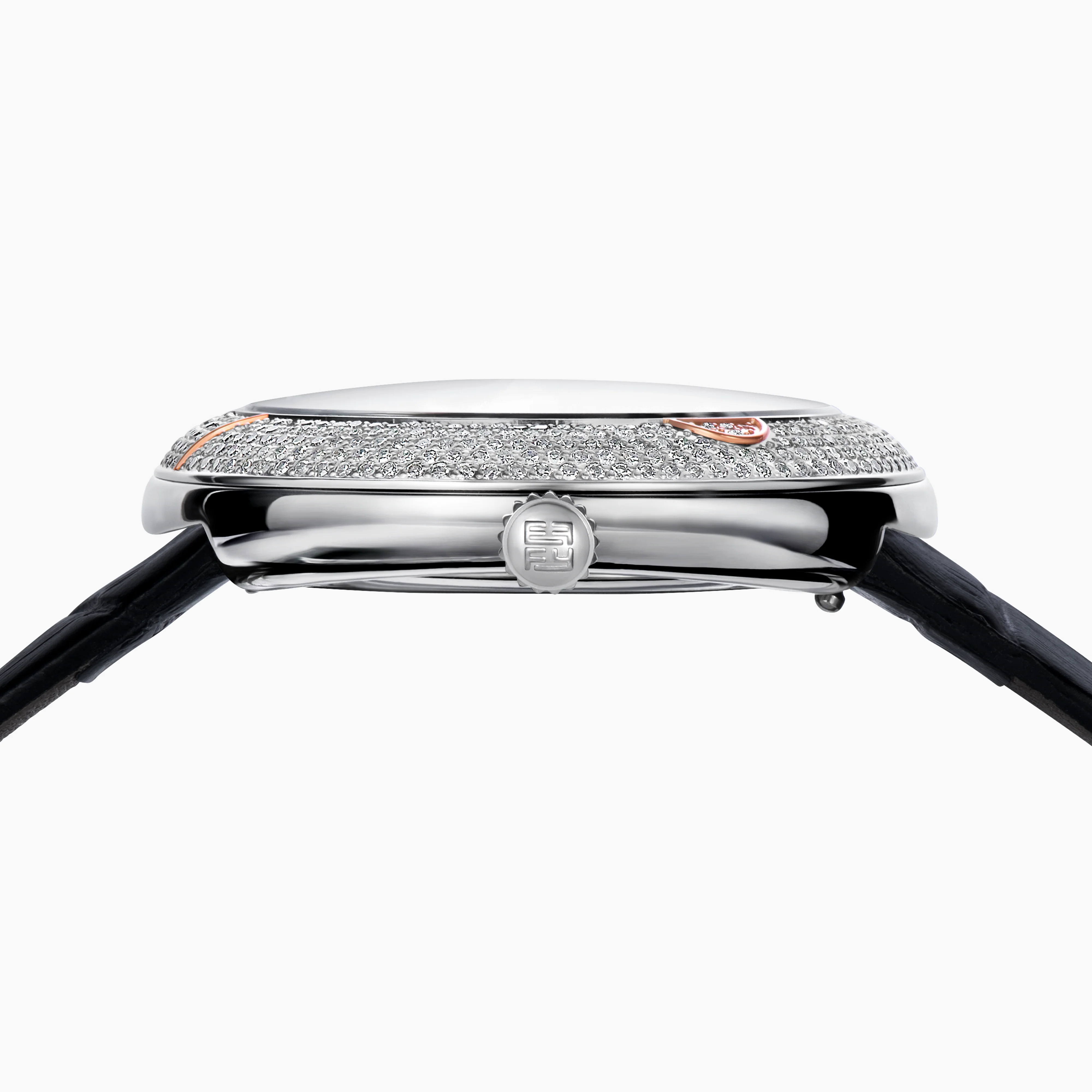 39MM Swiss Made Stainless Steel Signature Panther Watch with Diamonds - Image 4