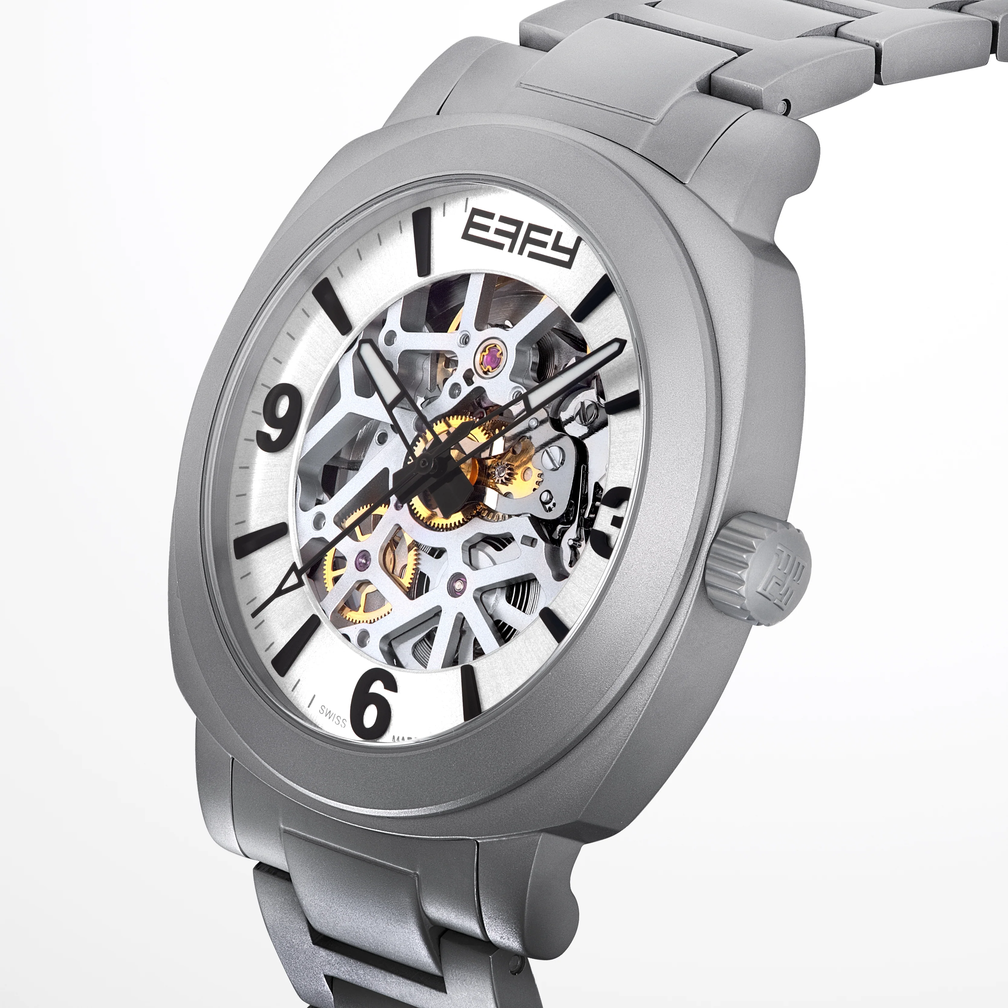 41MM Swiss Made Stainless Steel Automatic Skeleton Watch - Image 3
