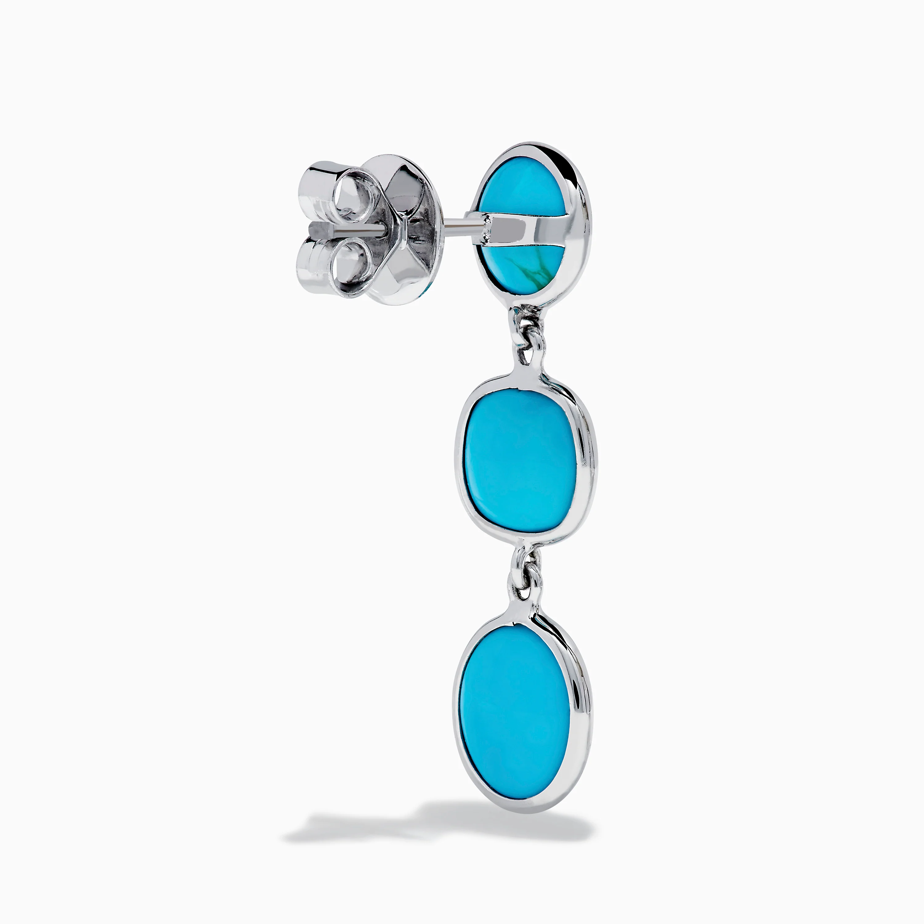 925 Sterling Silver Turquoise Drop Earrings - Image 4