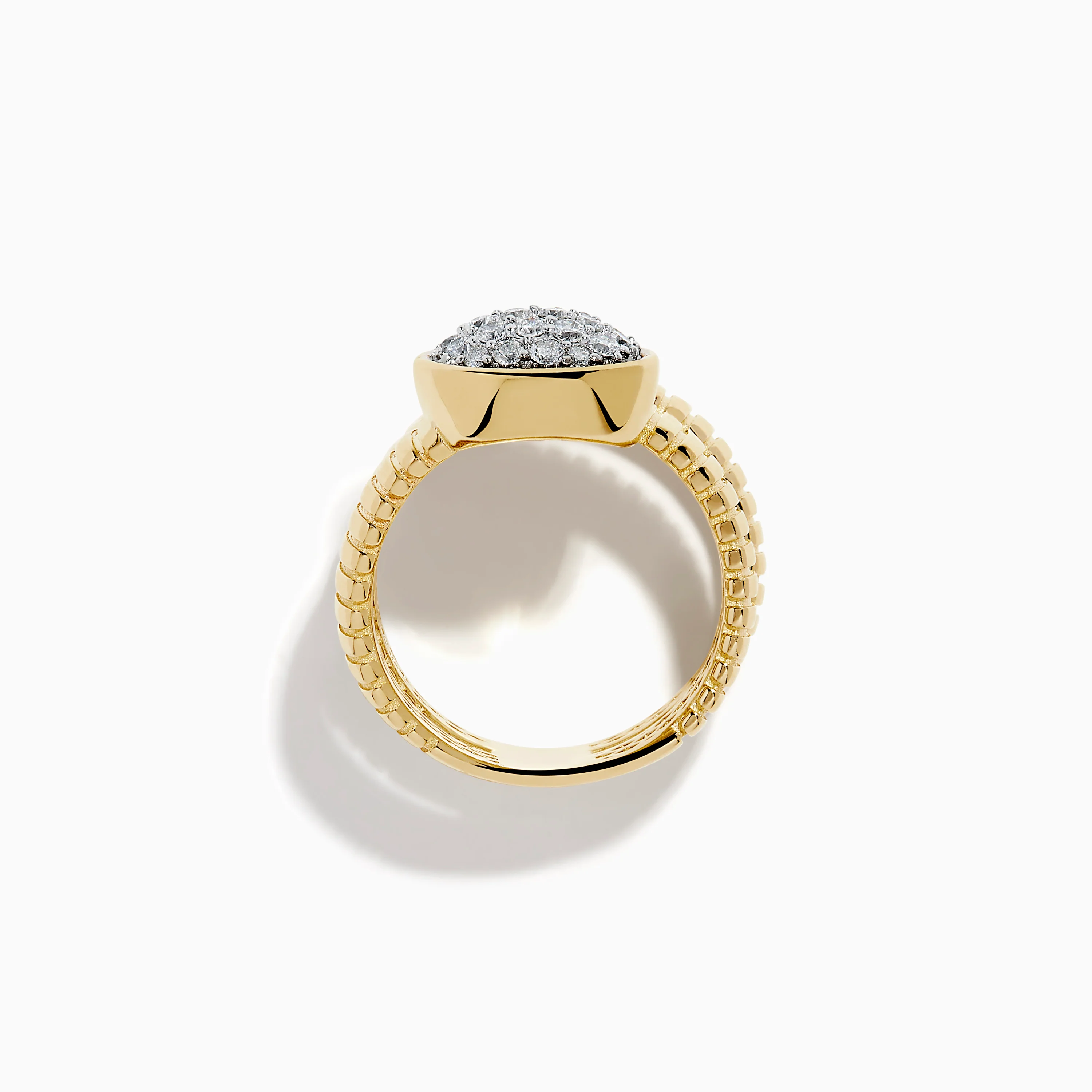 D'oro 14K Two-Tone Gold Wrap Diamond Ring - Image 3