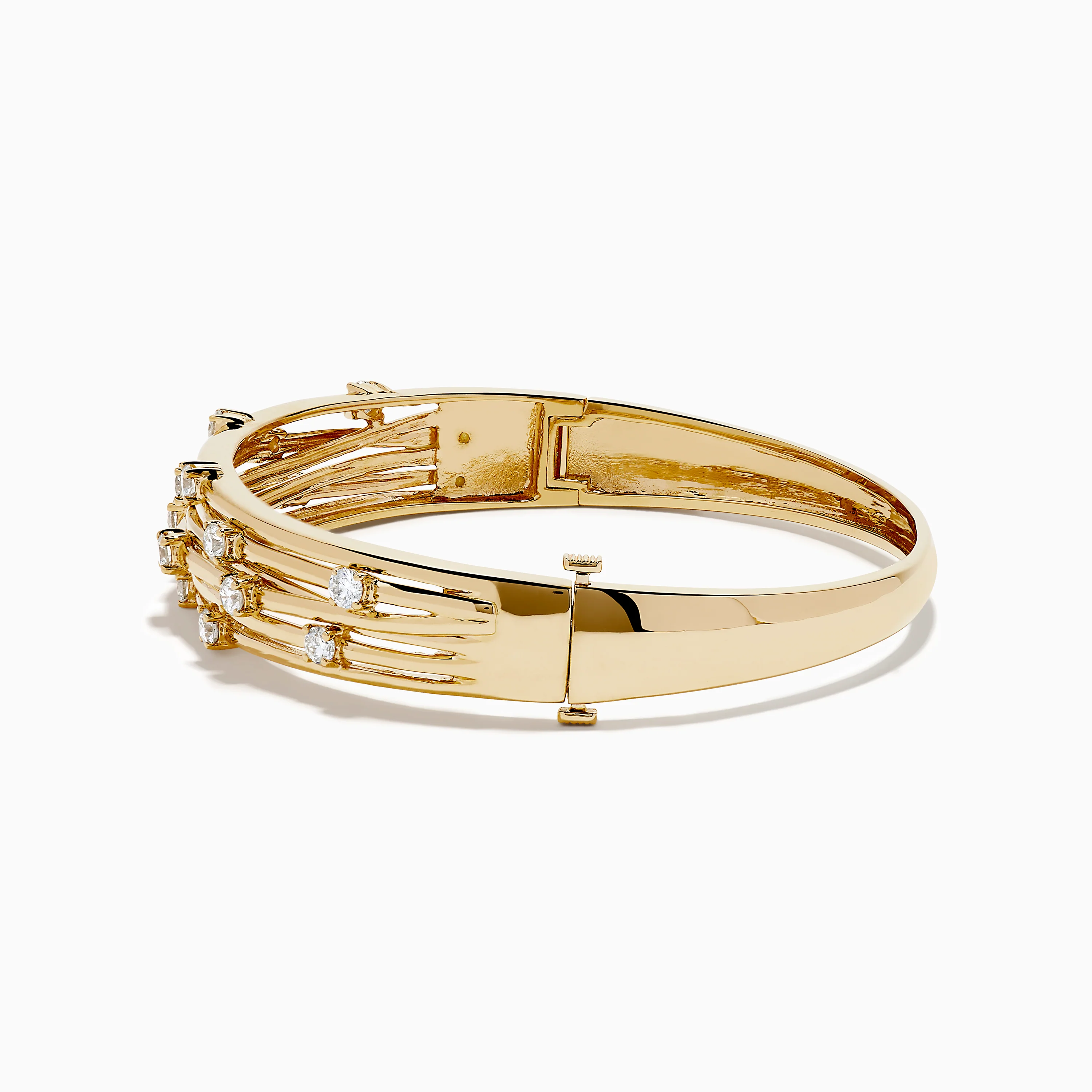 D'oro 14K Yellow Gold Interwoven Crossover Bangle - Image 4