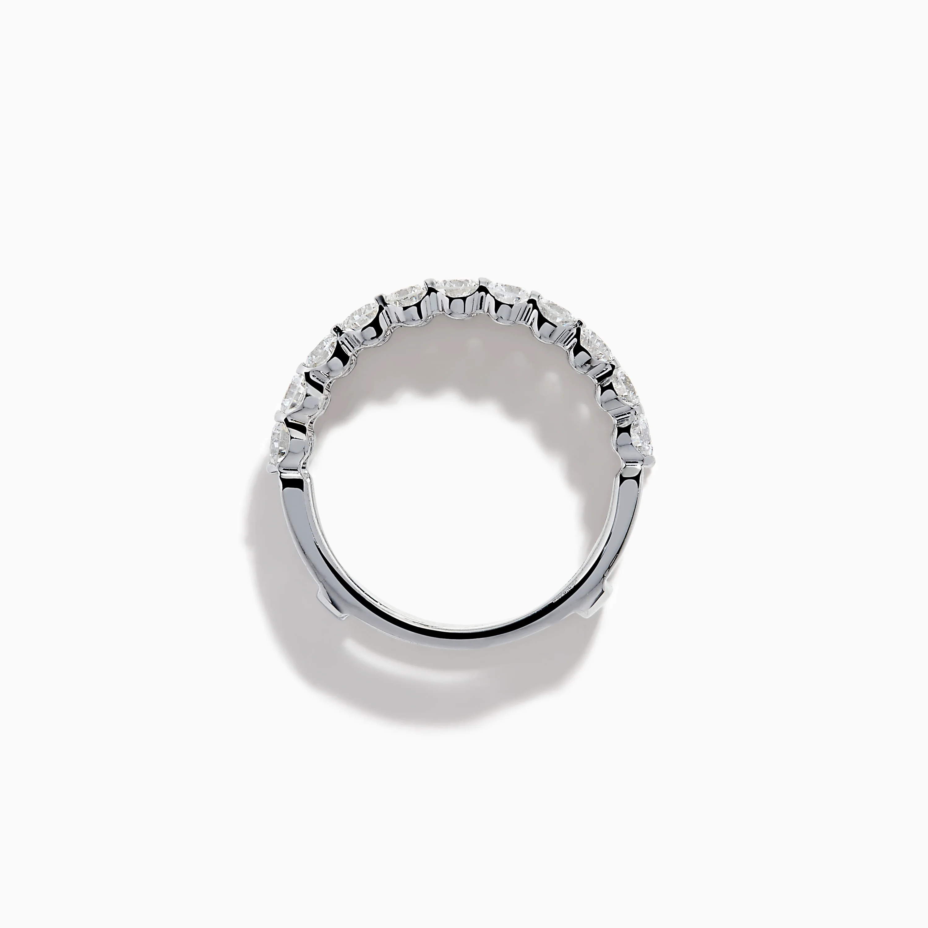 Lab Grown Round Diamond Jacket Band Ring in 14K White Gold - Image 3