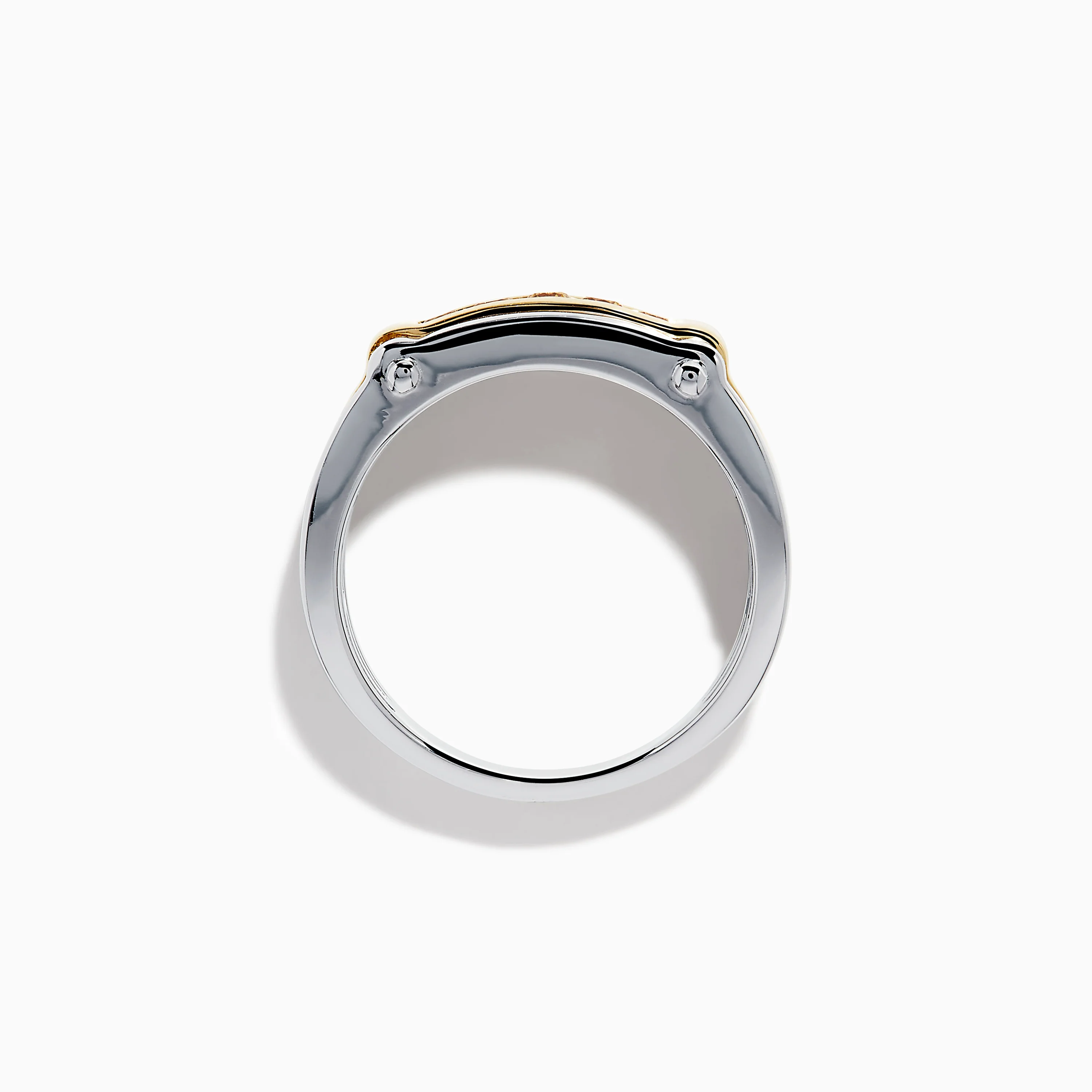 Men's 14K Two Tone Gold Yellow Diamond Ring - Image 3