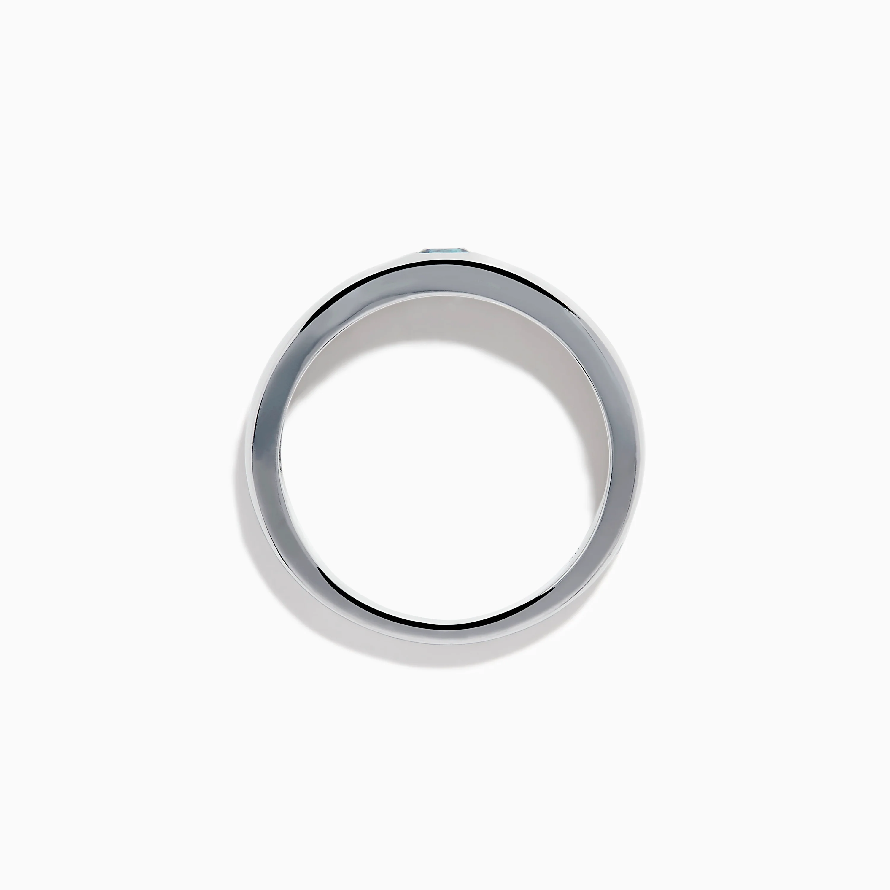 Men's 14K White Gold Blue Diamond Ring - Image 3