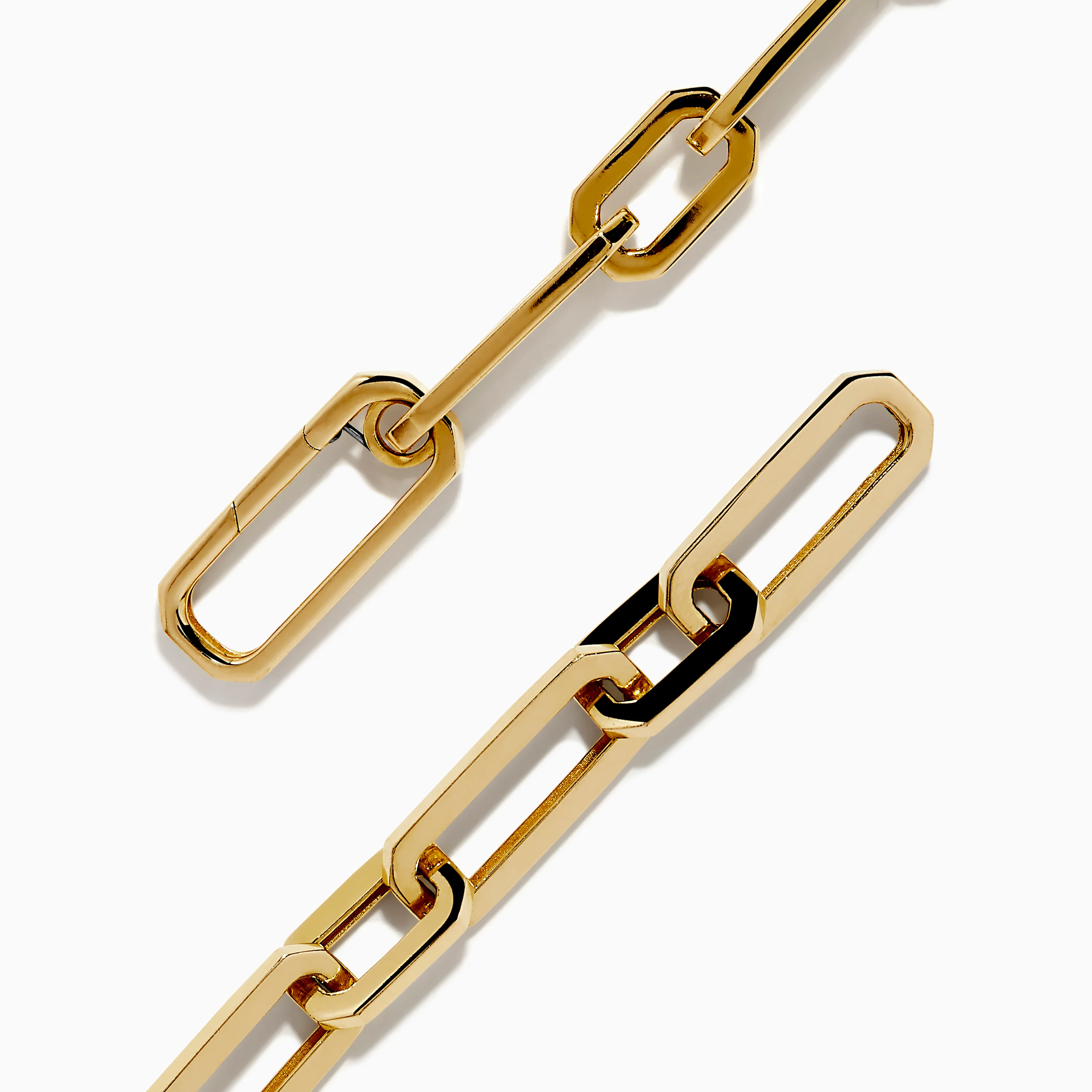 Men's 14K Yellow Gold Black Diamond Pave Panther Link Bracelet - Image 4