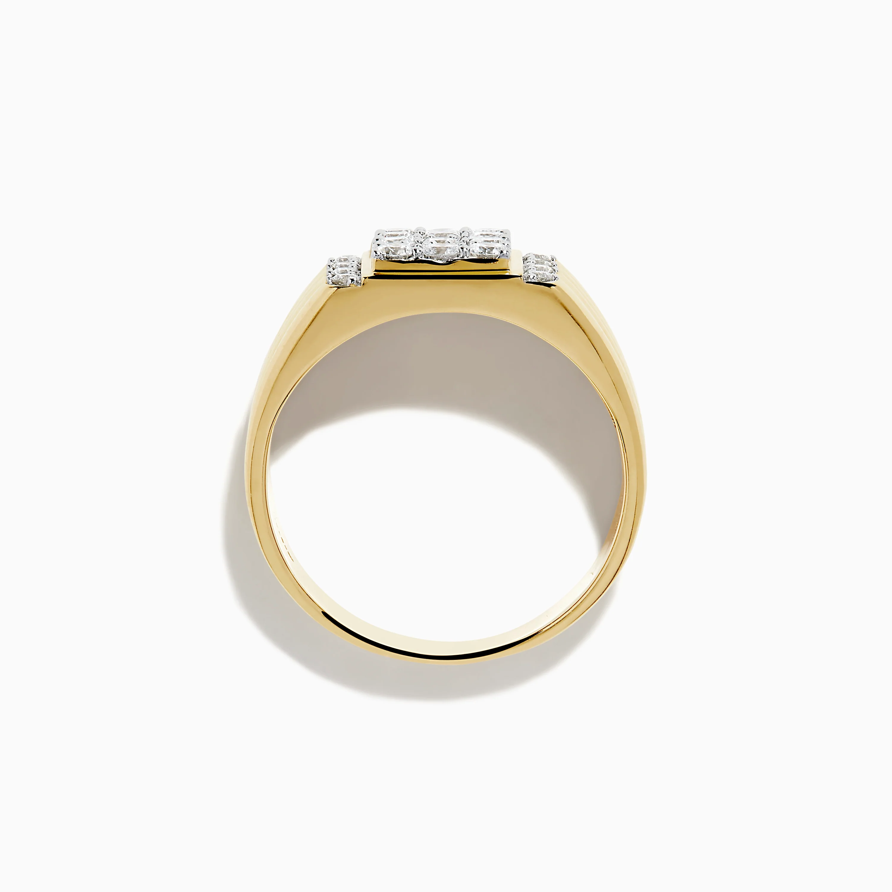 Men's 14K Yellow Gold Diamond Cluster Ring - Image 3
