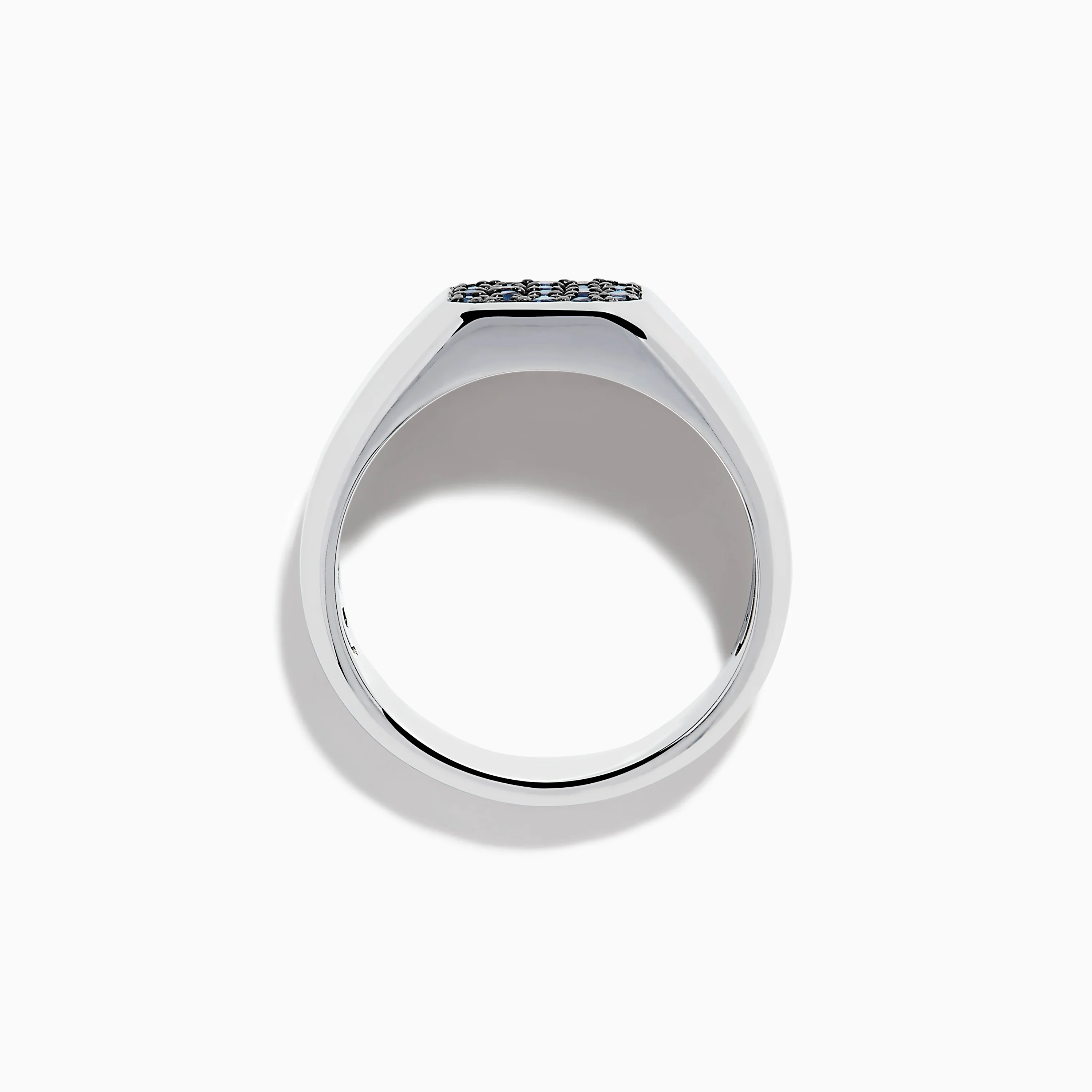 Men's 925 Sterling Silver Blue Sapphire Signet-style Ring - Image 3