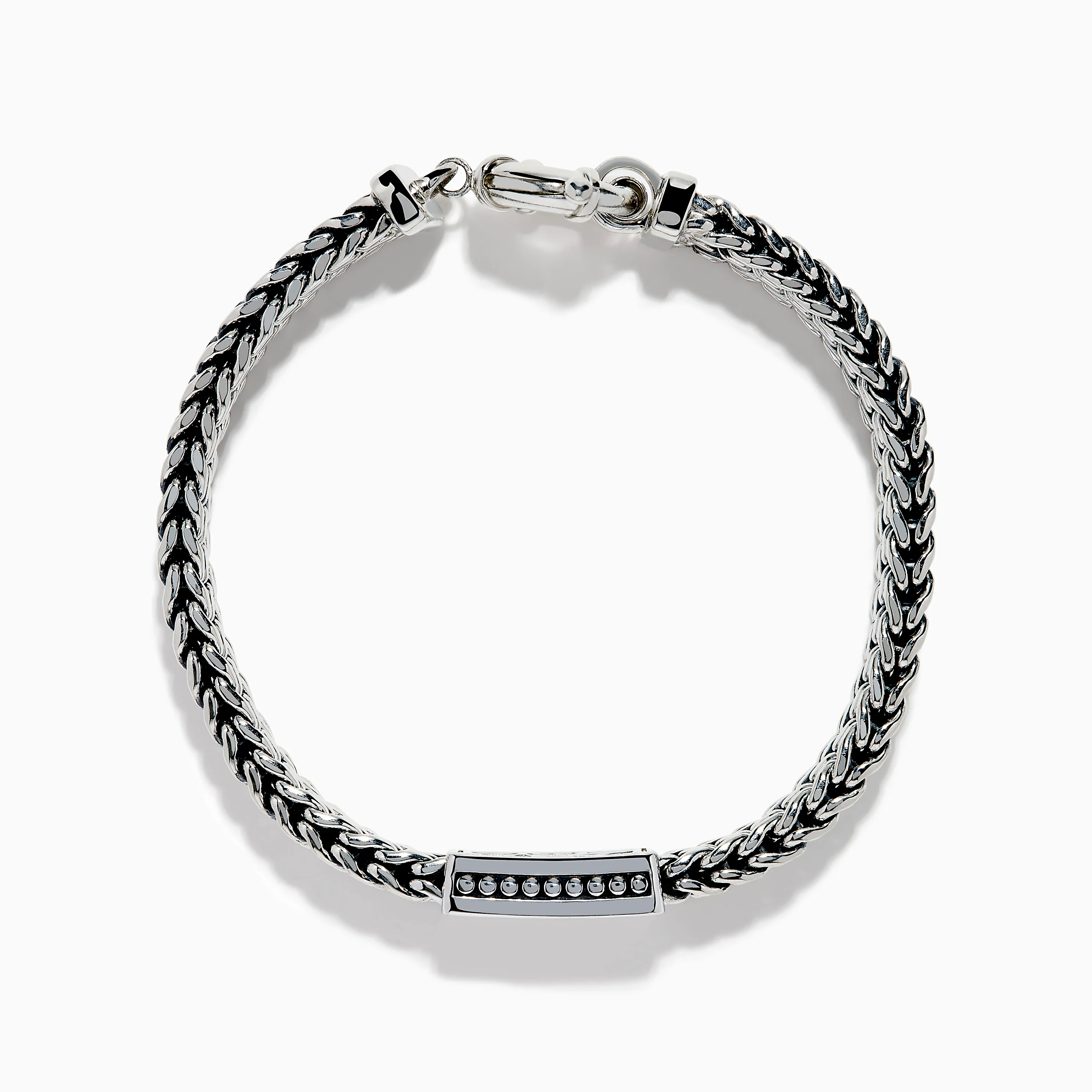 Men's 925 Sterling Silver Chain-Link Diamond Bracelet - Image 3