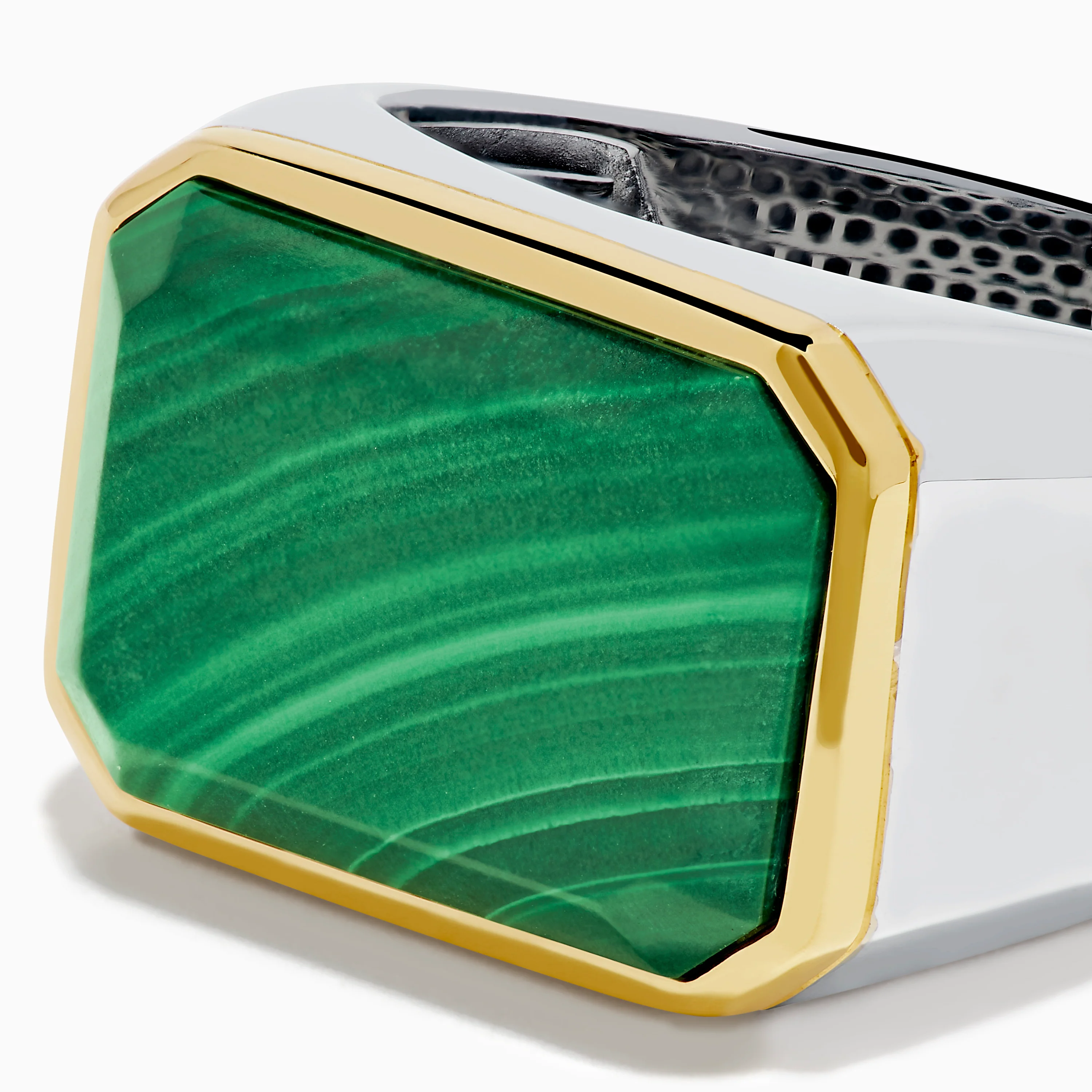 Men's 925 Sterling Silver Malachite Signet Ring - Image 2