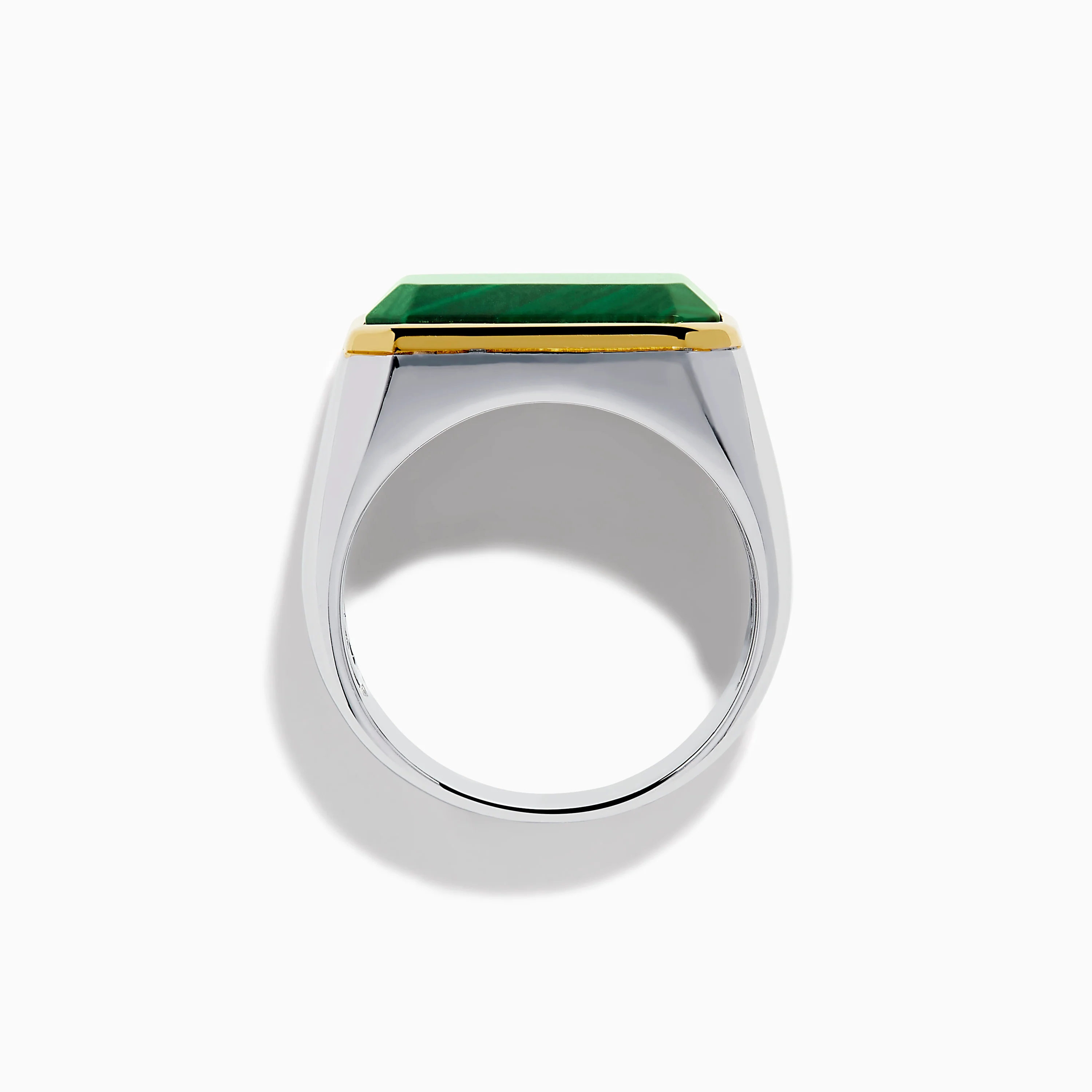 Men's 925 Sterling Silver Malachite Signet Ring - Image 3
