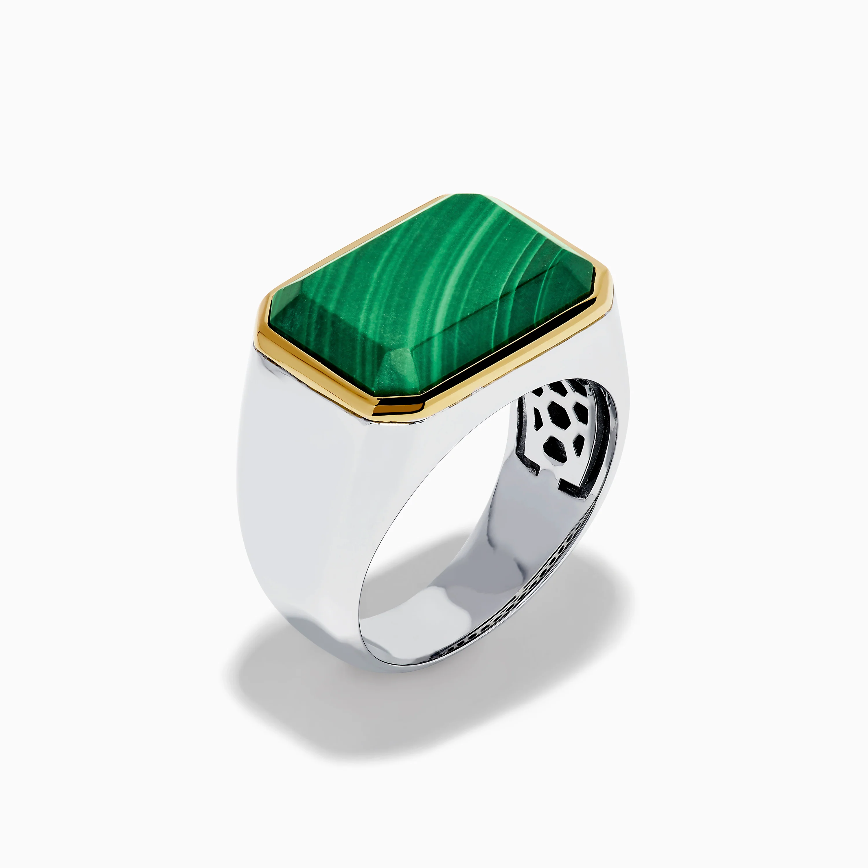 Men's 925 Sterling Silver Malachite Signet Ring - Image 4