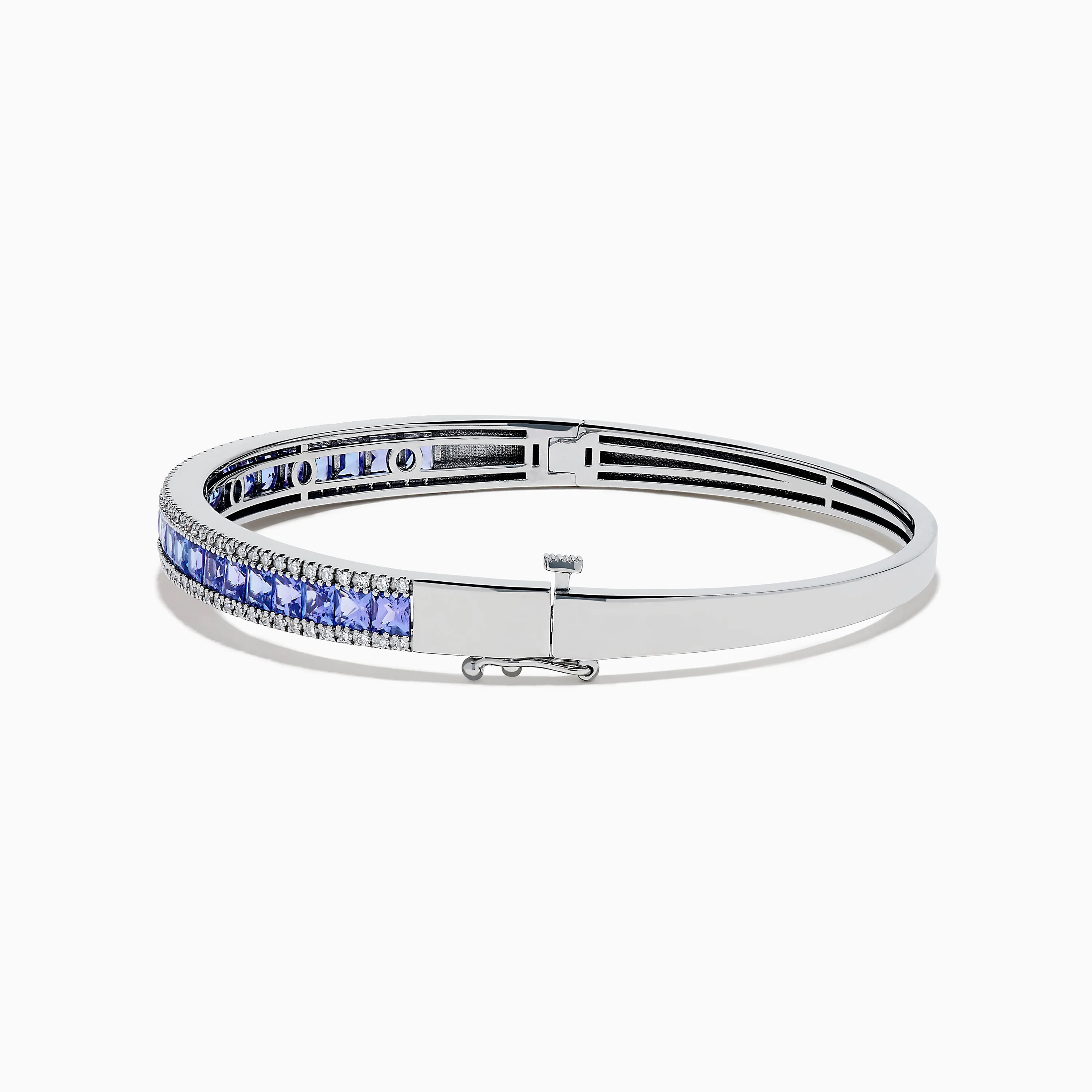 Nahla Siri 14K White Gold Tanzanite and Diamond Bangle - Image 4