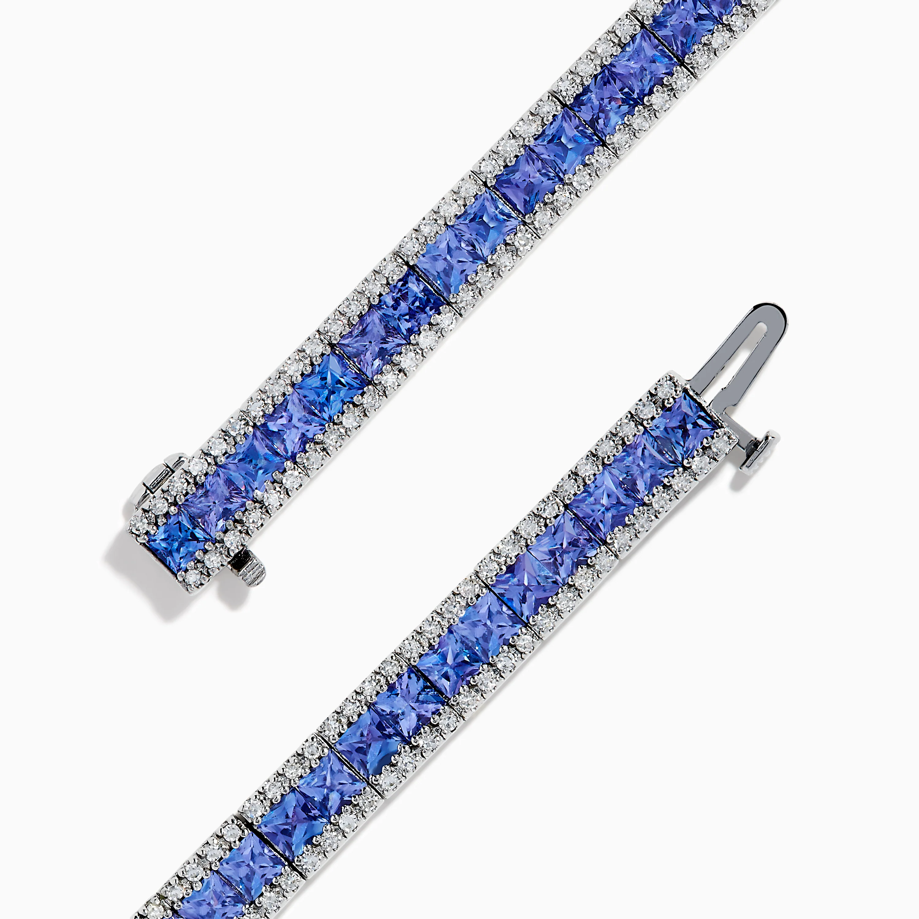 Nahla Siri 14K White Gold Tanzanite and Diamond Tennis Bracelet - Image 4