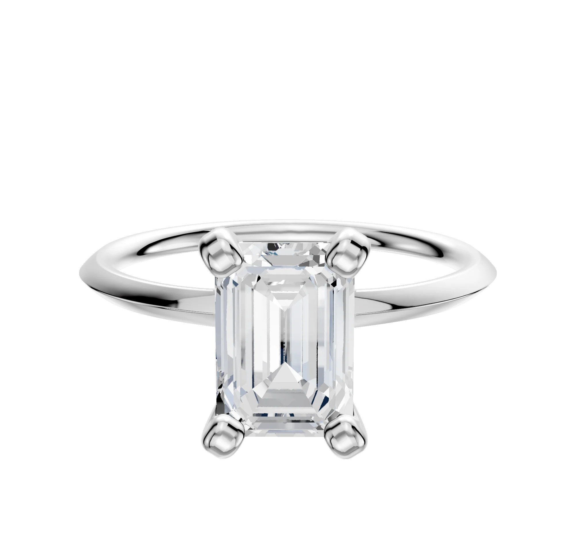 Platinum 4 Prong Classic Knife Edge 1.5mm Engagement Ring