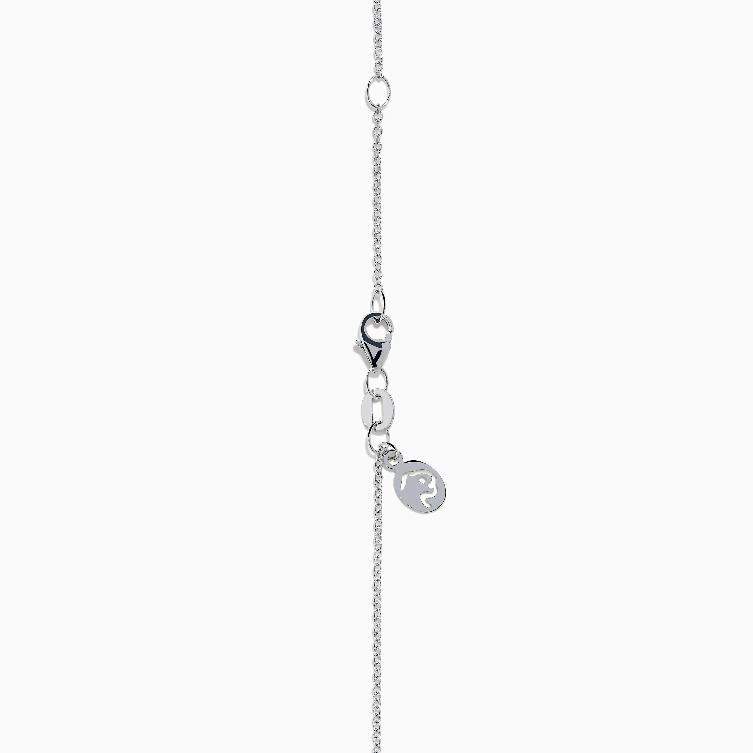 Signature 14K White Gold Multi Shape Diamond Panther Outline Pendant - Image 4