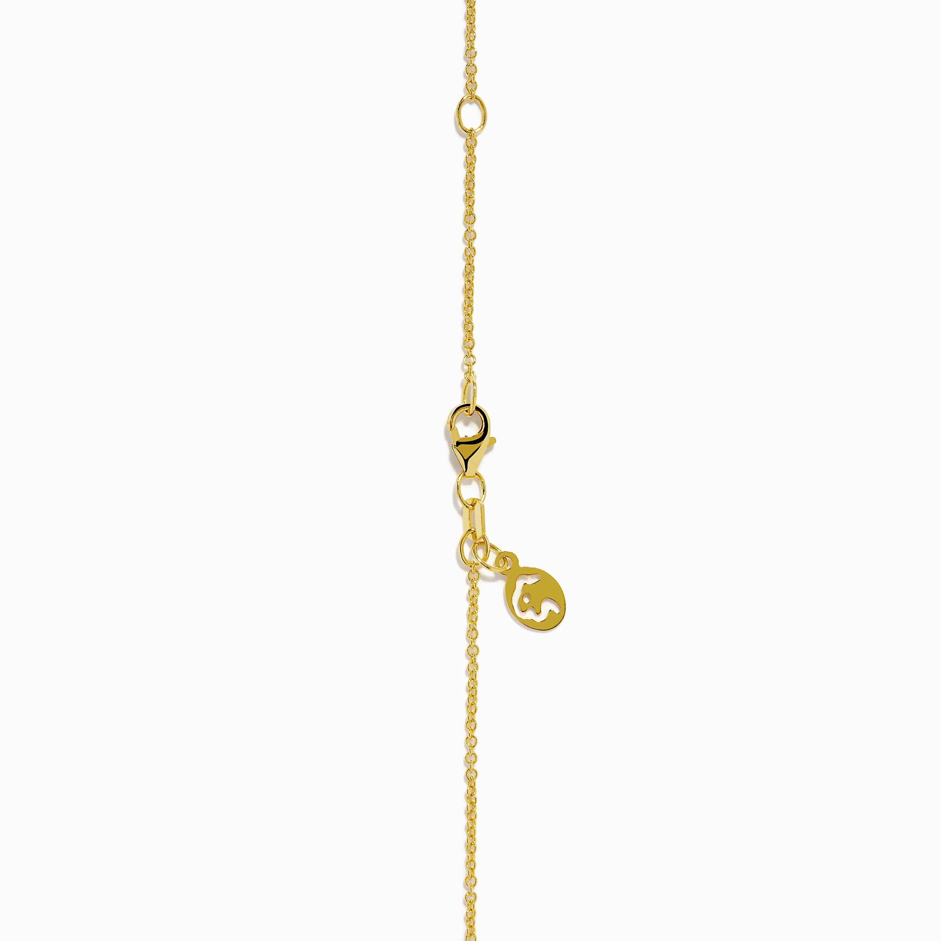 Watercolors 14K Yellow Gold Multi Sapphire and Diamond Teardrop Pendant - Image 4